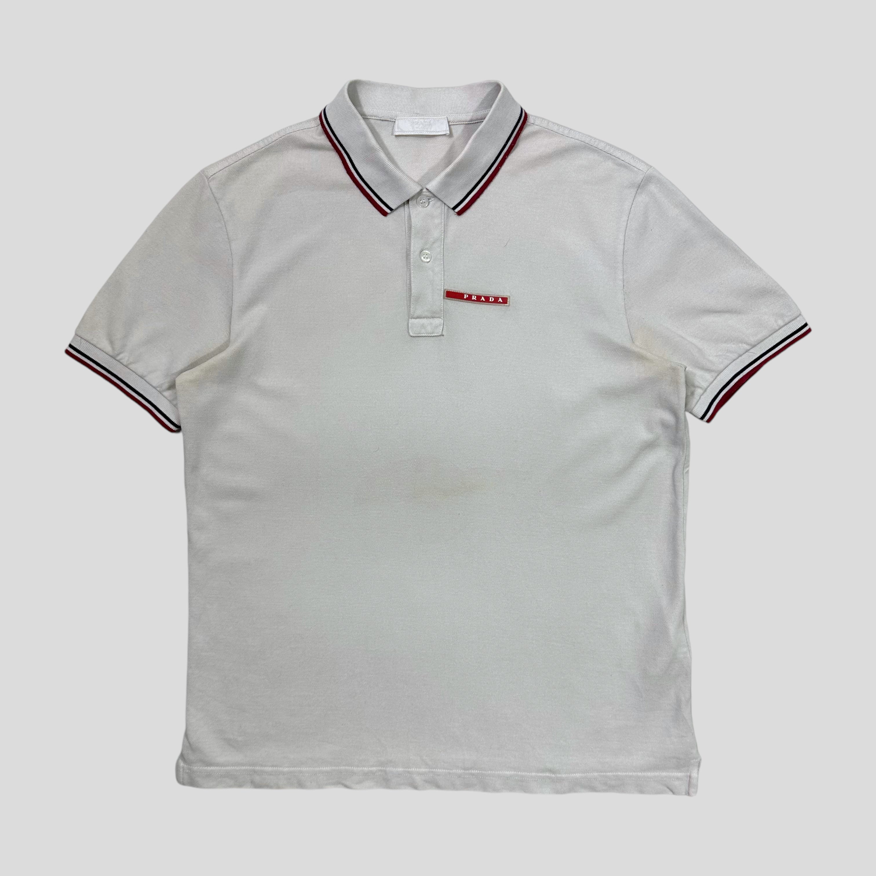 Prada 2018 Red Tab Polo Shirt M