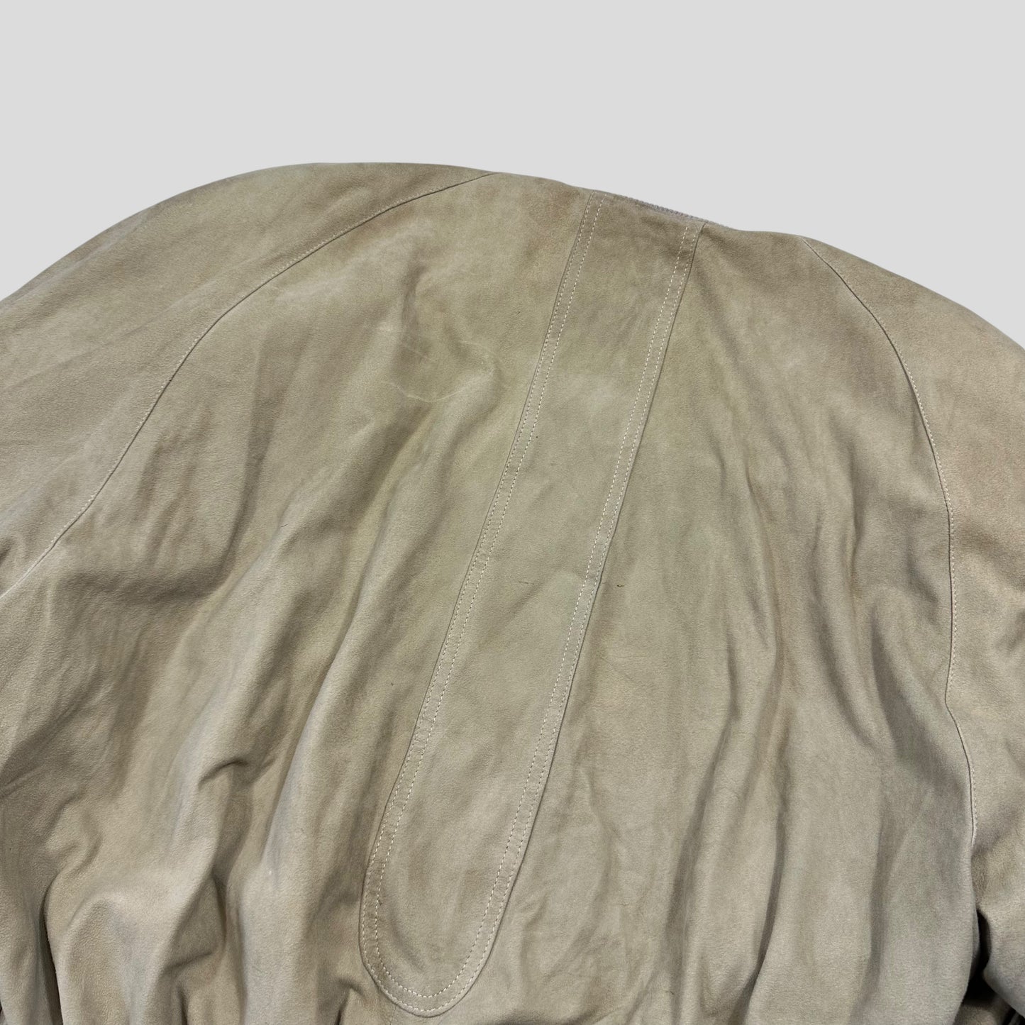 Gucci 1970’s Suede Leather Flannel Lined Flight Jacket - L