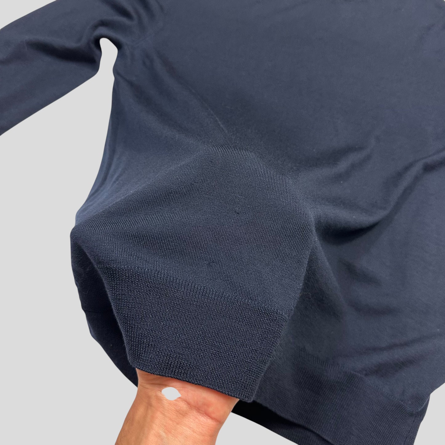 Prada Milano 2016 Navy Wool Crewneck Knit Jumper - S