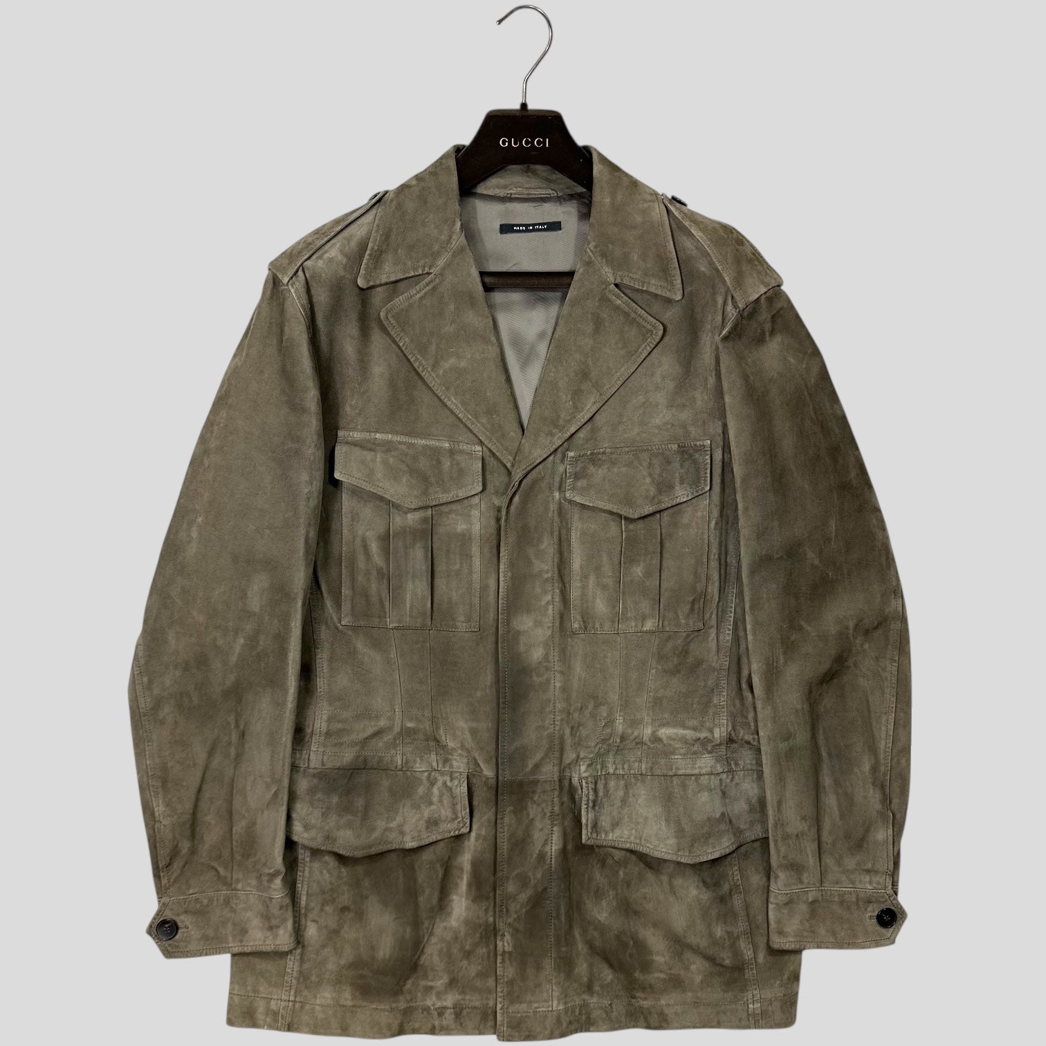Gucci by Tom Ford FW03 Suede Leather Western Military Jacket