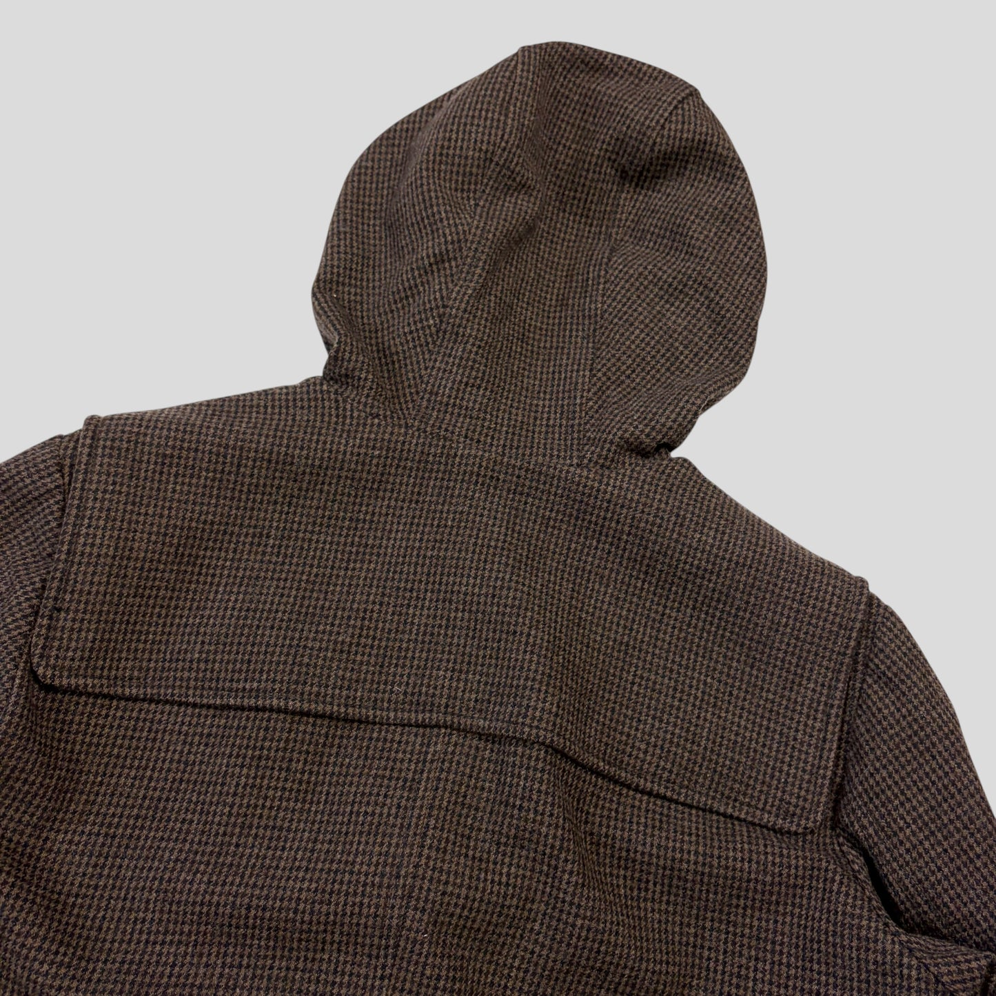 Miu Miu 00’s Herringbone Wool Cropped Duffle Toggle Jacket - IT52