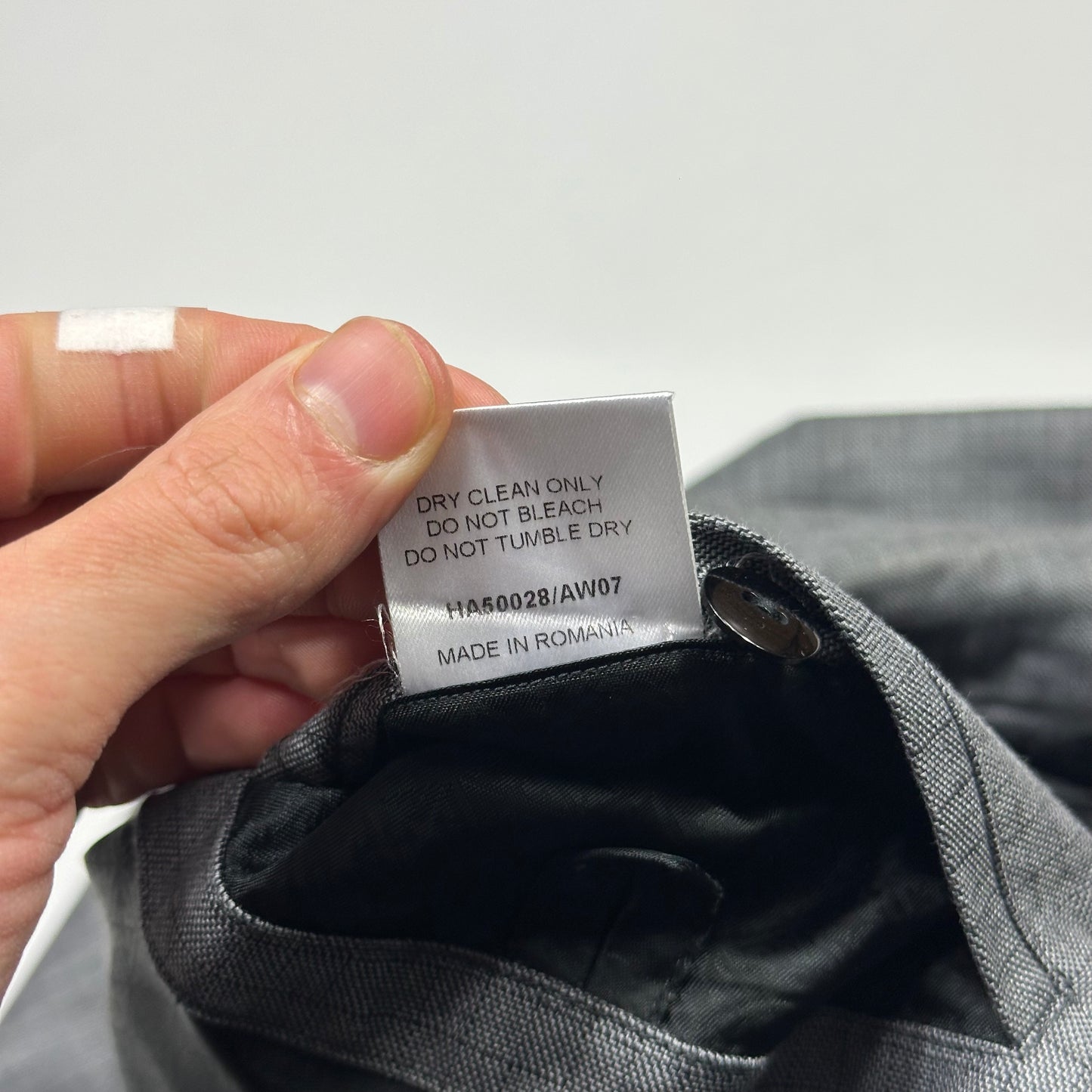 Hardy Amies AW07 Ripstop Grid Asymmetrical Harrington Jacket - M