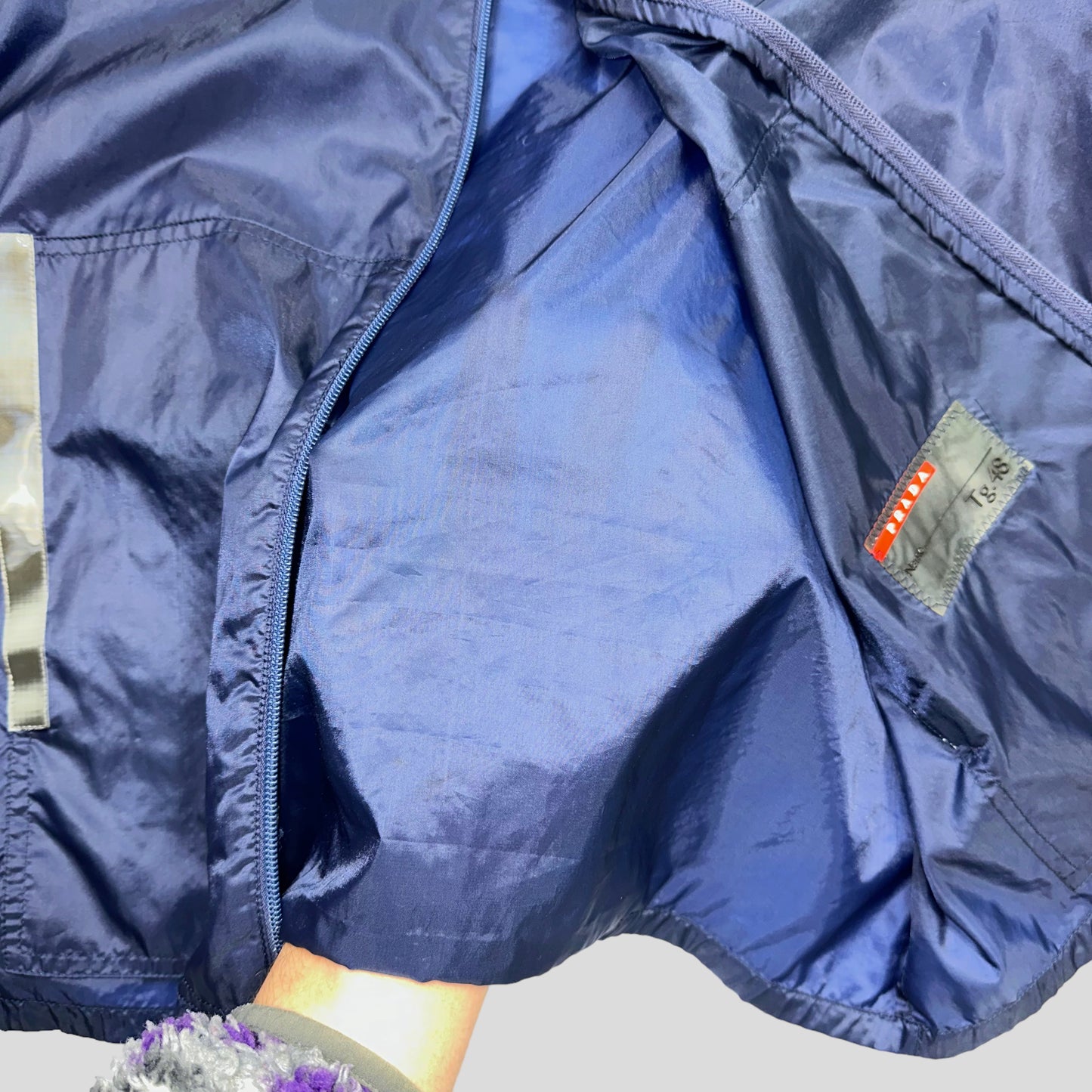 Prada Sport SS00 Convertible Blue Transparent 3m Jacket - IT48