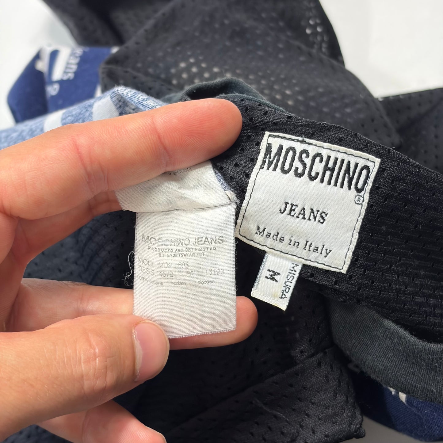 Moschino Jeans 1999 Less Is More Mesh Panelled T-shirt - M/L
