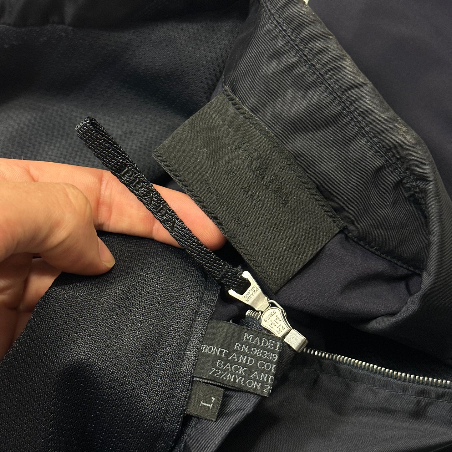 Prada SS00 Gabardine Nylon Hybrid Mini Pocket Shirt - L (M)