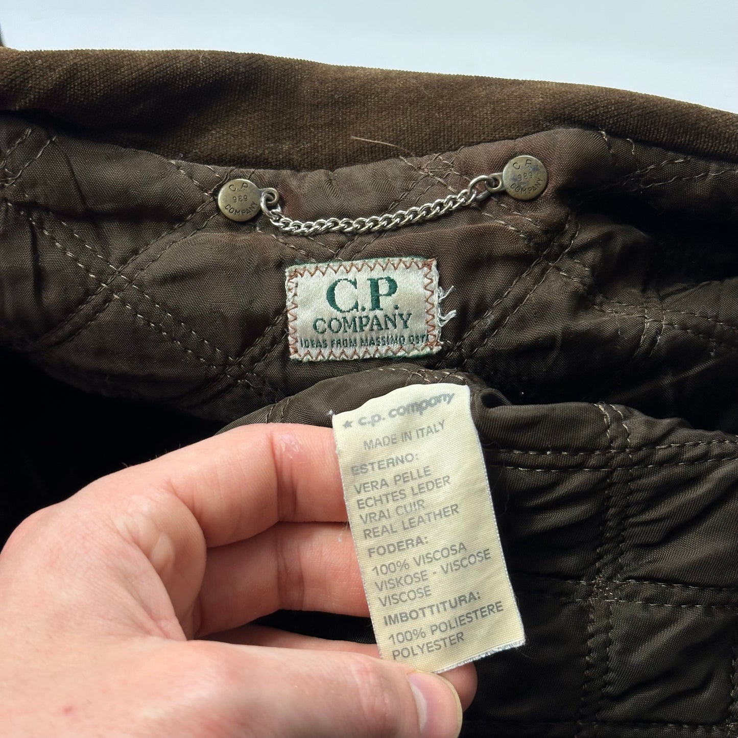 CP Company 1989 Ideas Suede Pelle Leather Quilted G-9 Flight Jacket - IT48 (L/XL)