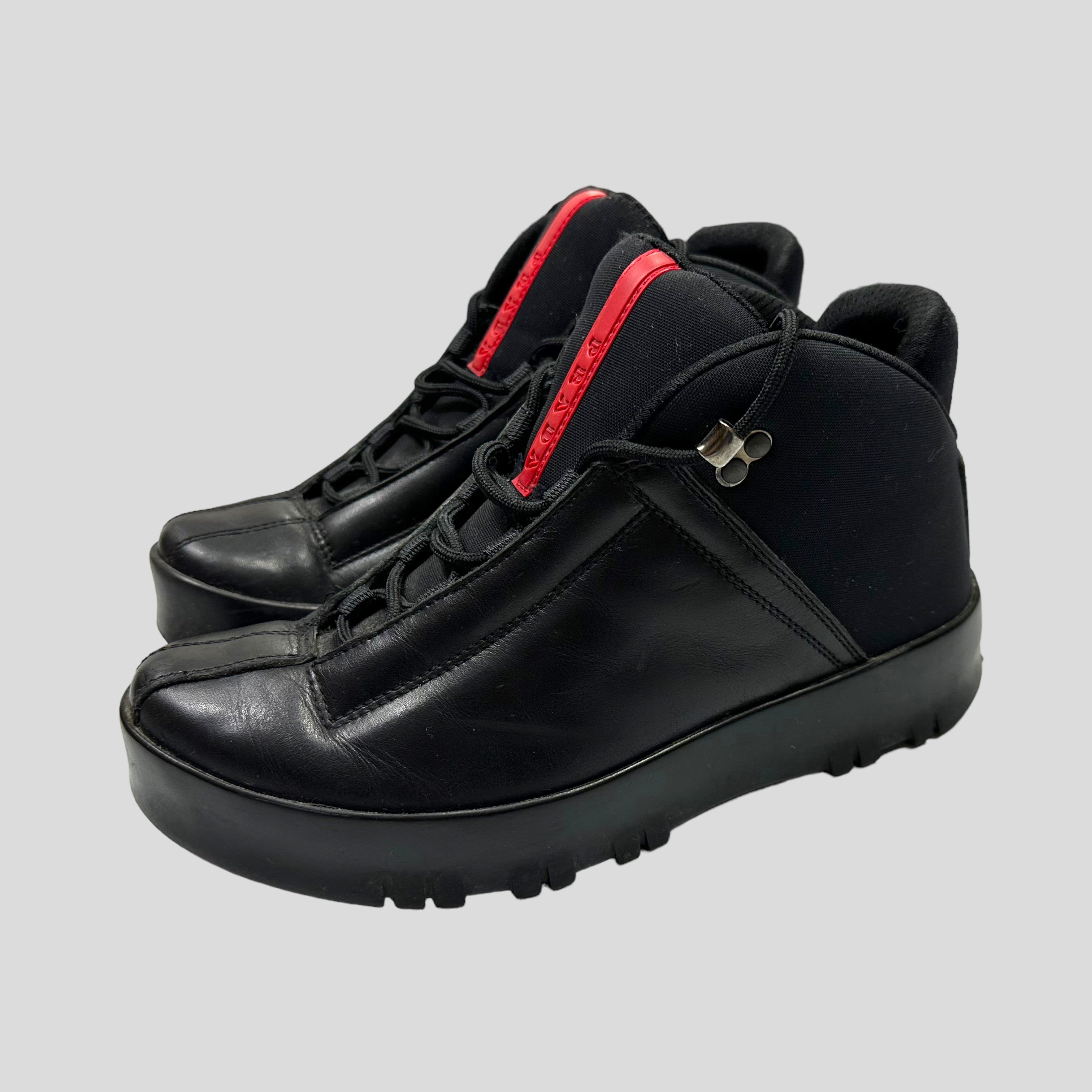 Prada Sport 00's Leather & Nylon Boots - UK6 – Warmwaves