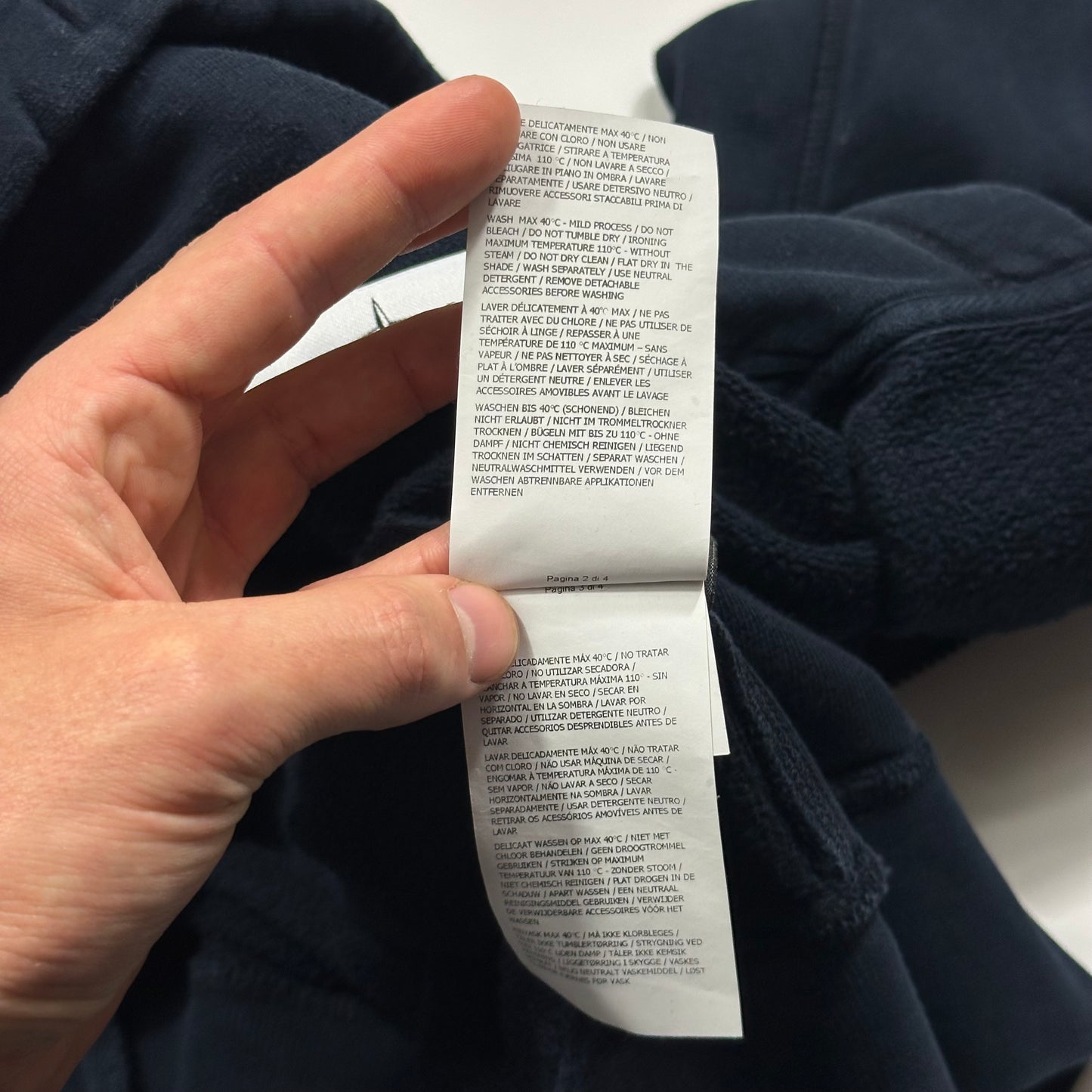 Stone Island Navy Heavy Cotton Zip-up Hoodie - S/M