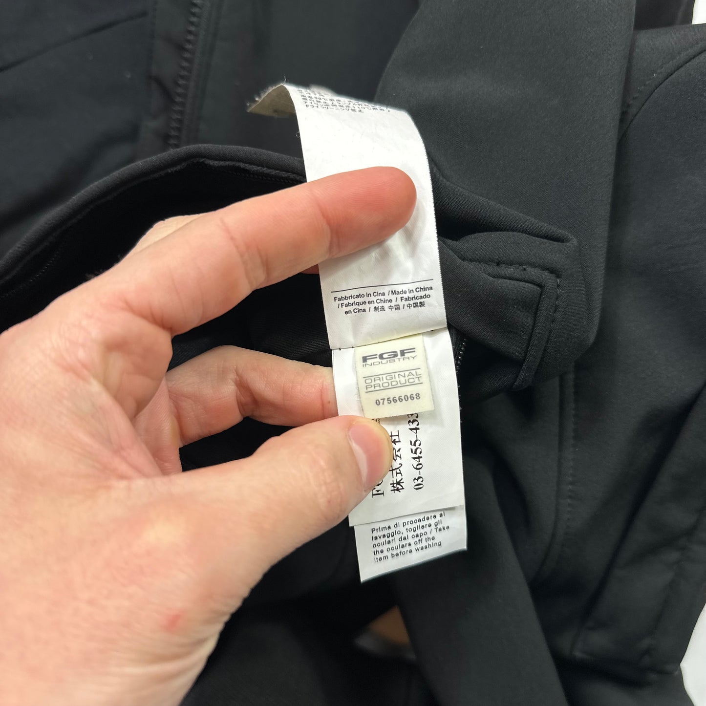 CP Company Black Soft Shell Lens Bomber Jacket - M