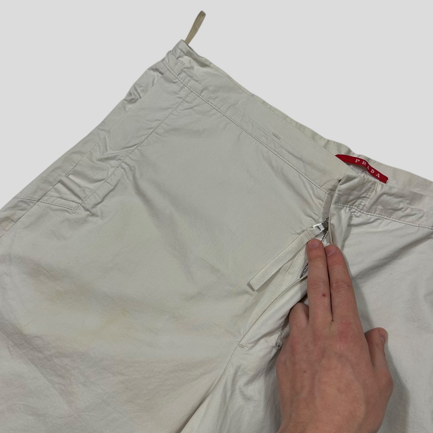 Prada Sport 2006 Technical Cotton Adjustable Long Shorts - L/XL
