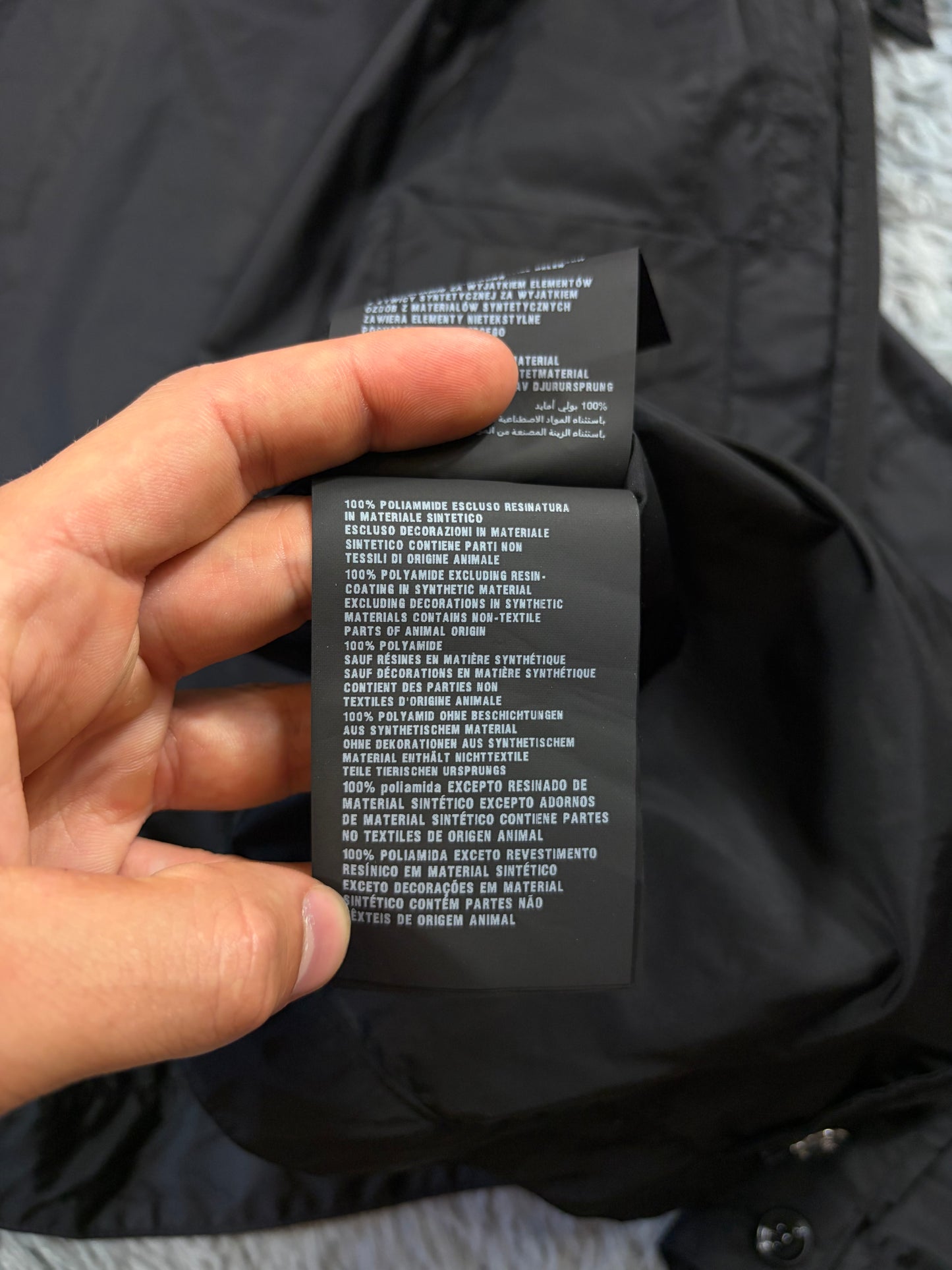 Prada 2018 Rubber Race Logo Striped Nylon Pocket Jacket - IT52