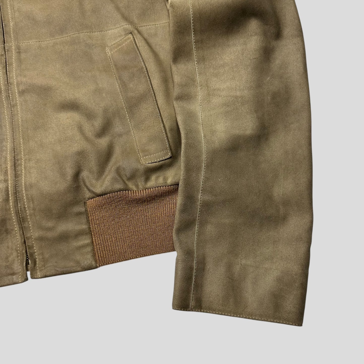 Miu Miu 00’s Suede Leather Cropped Work Jacket - IT50 (M/L)