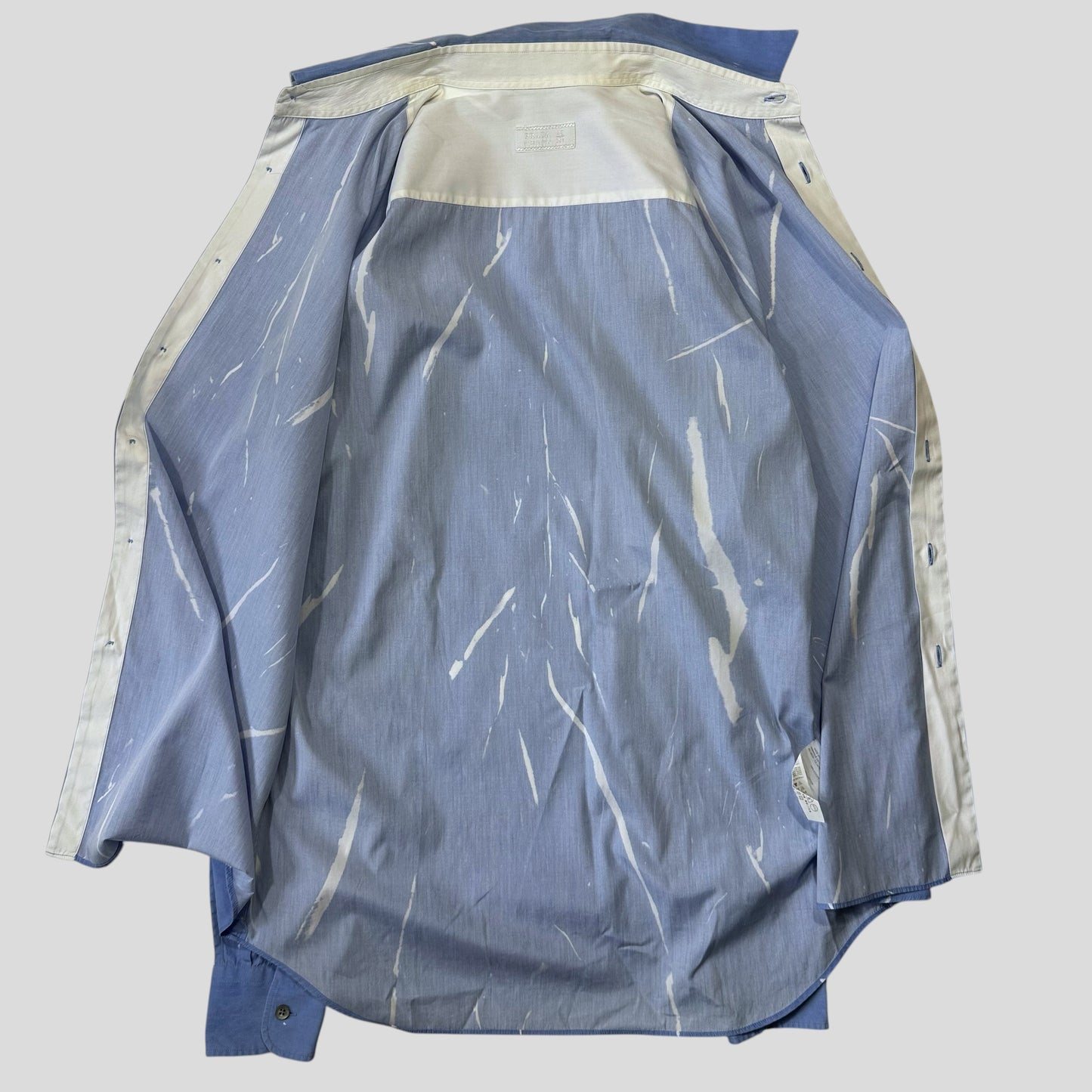 Prada Milano 00’s Sublimation Sky Blue Acid Print Shirt - L