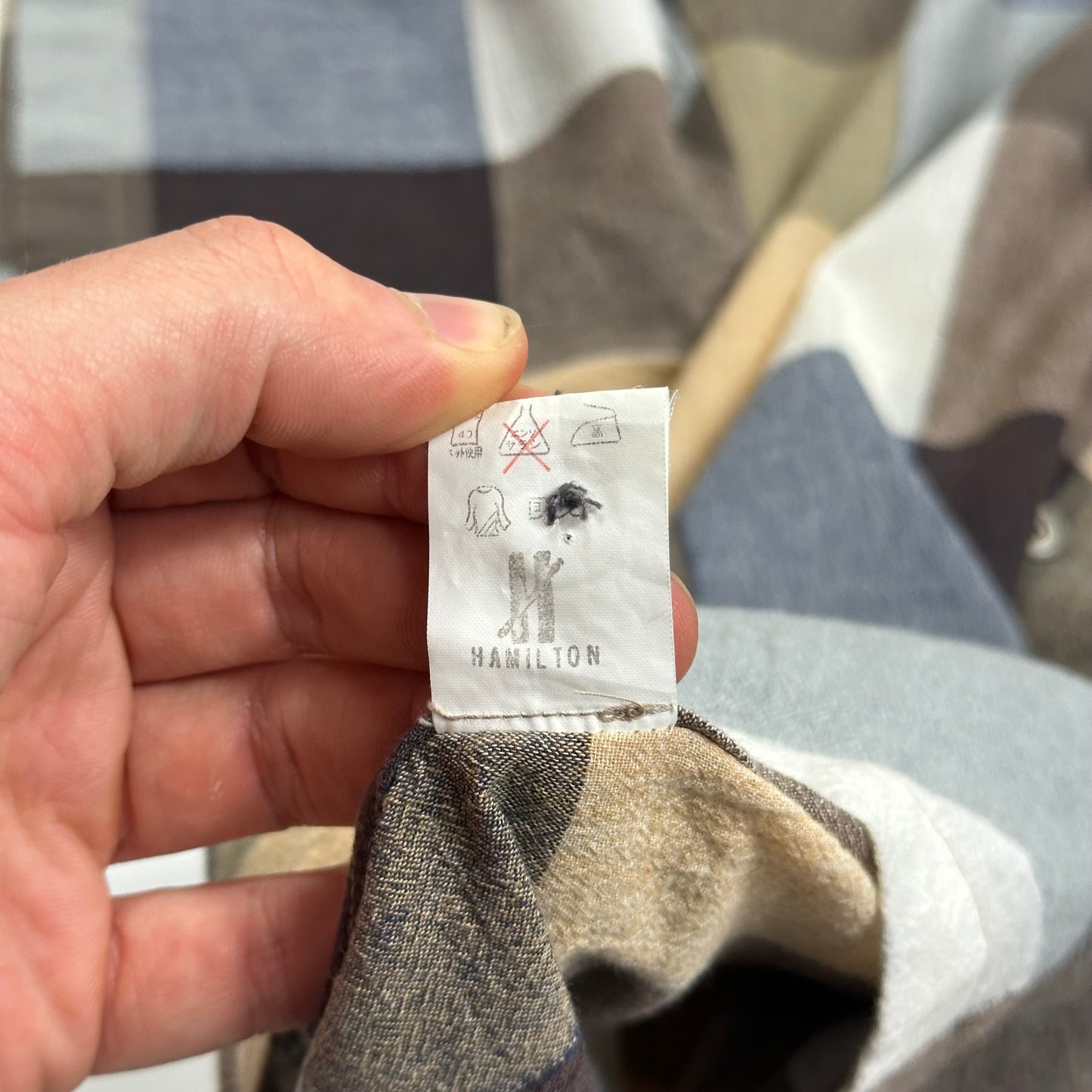 Issey Miyake 00’s Textured Check Slit Pocket Shirt - M/L