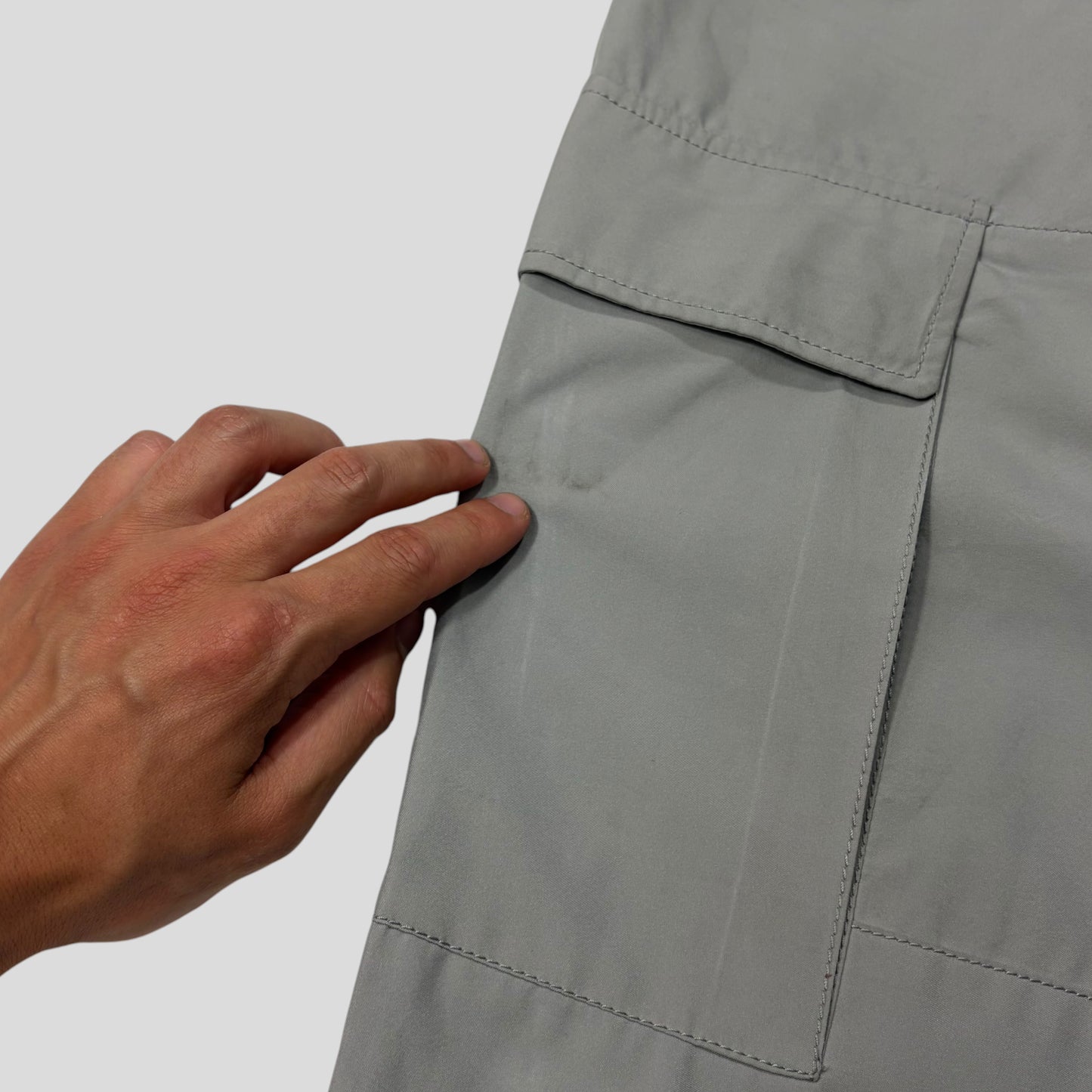 Prada Challenge 2003 Goretex Red Logo Cargo Trousers - IT52