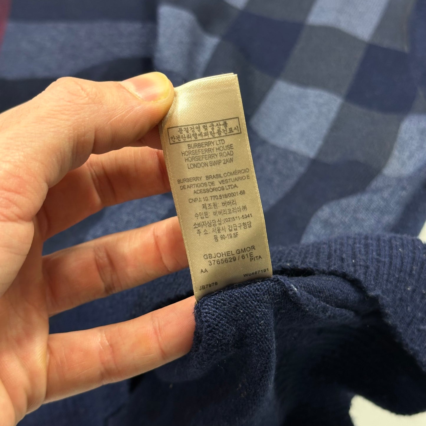 Burberry Brit Scotland Merino Wool & Cashmere Nova Check Jumper - S