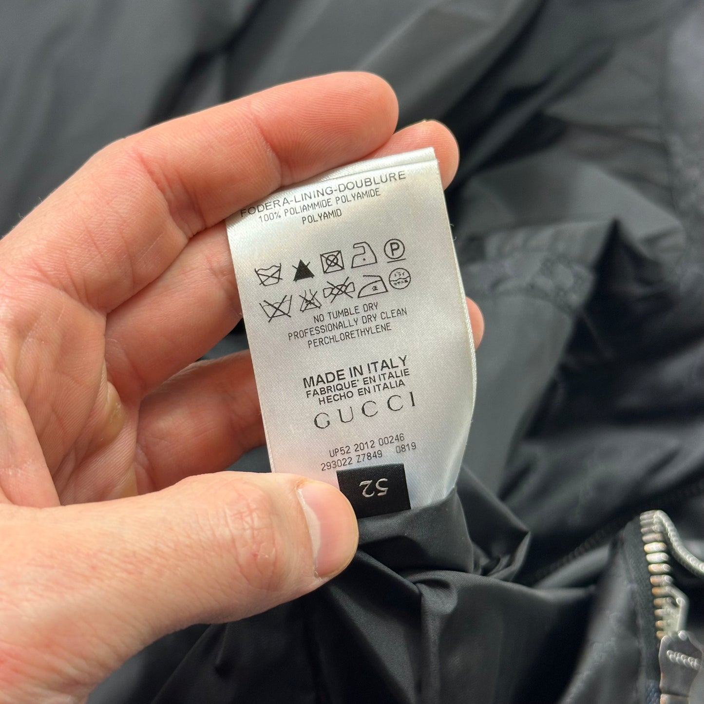 Gucci 2012 Nylon Monogram GG Web Logo Bomber Jacket - IT52 (L)