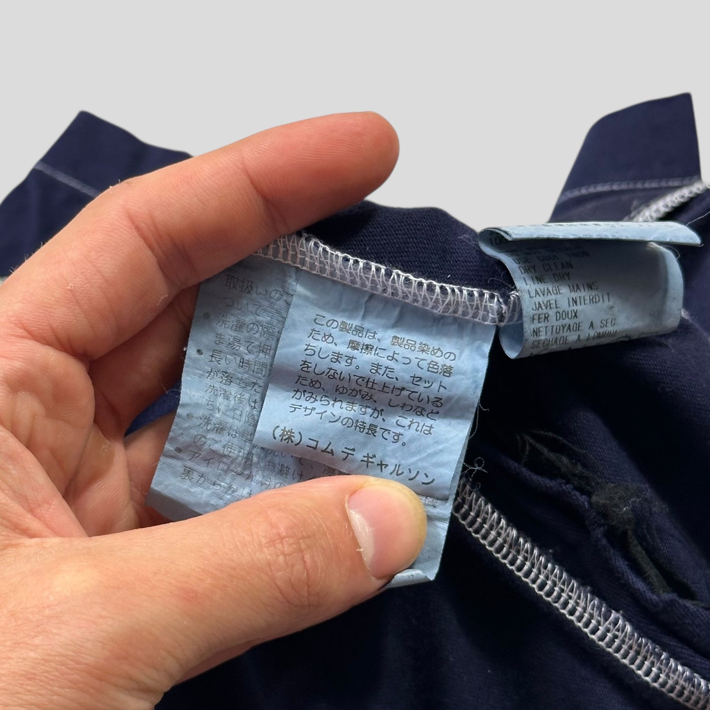 CDG Homme 1999 Zip-up Boxy Cotton Pocket Shirt - M