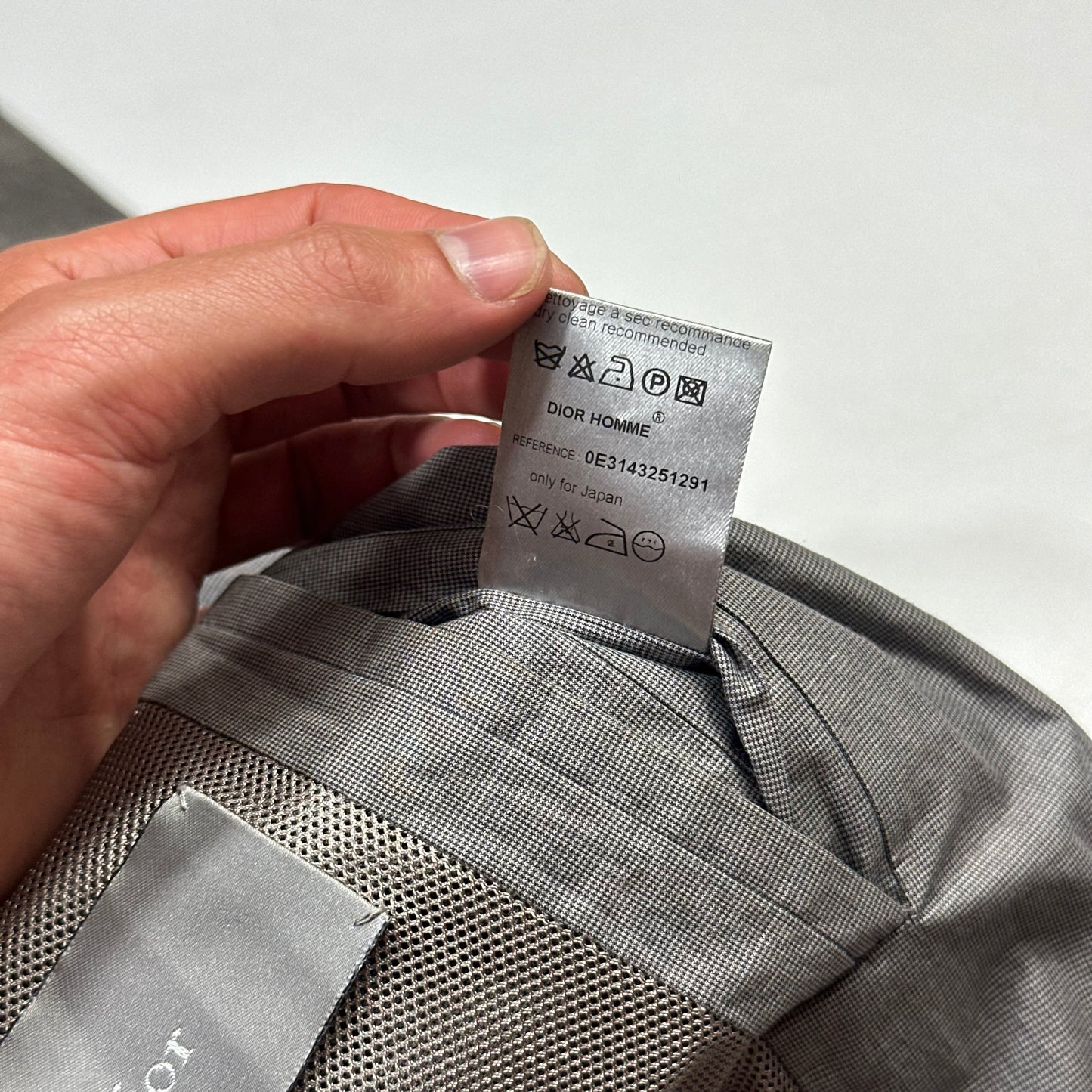 Dior Homme 2010 Bee Varsity Microcheck Cotton Bomber Jacket - M