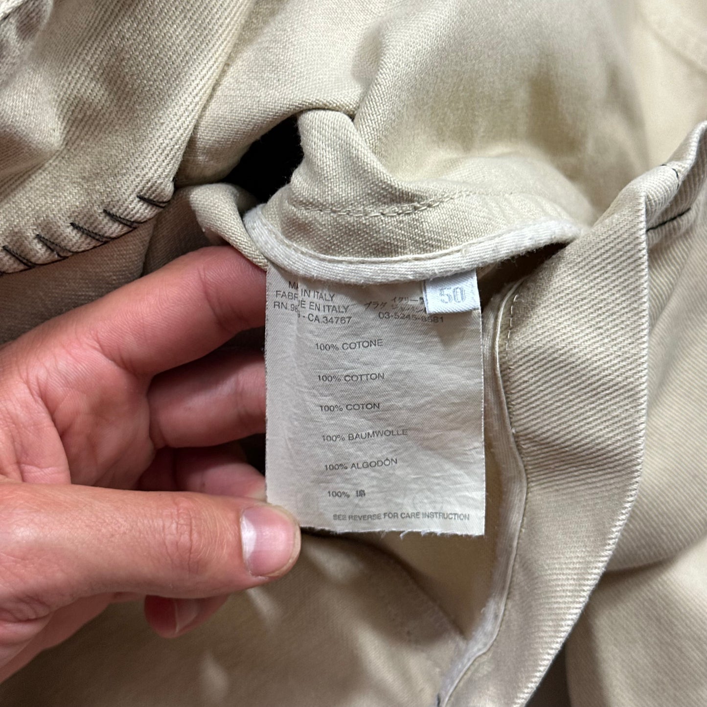 Miu Miu 00’s Contrast Stitch Cotton Cowboy Blazer Jacket - IT50
