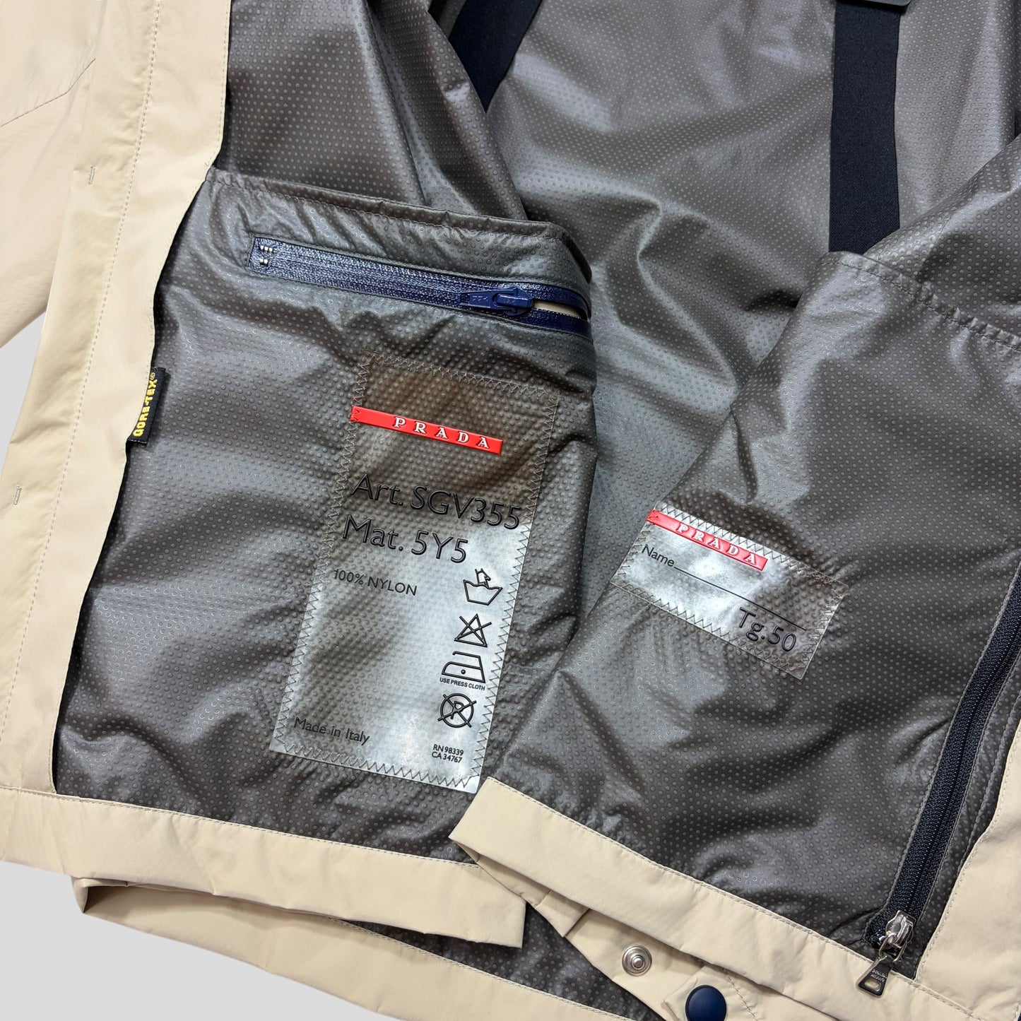 Prada Sport AW00 Goretex Backpack Strap Packable Bag Jacket - M/L