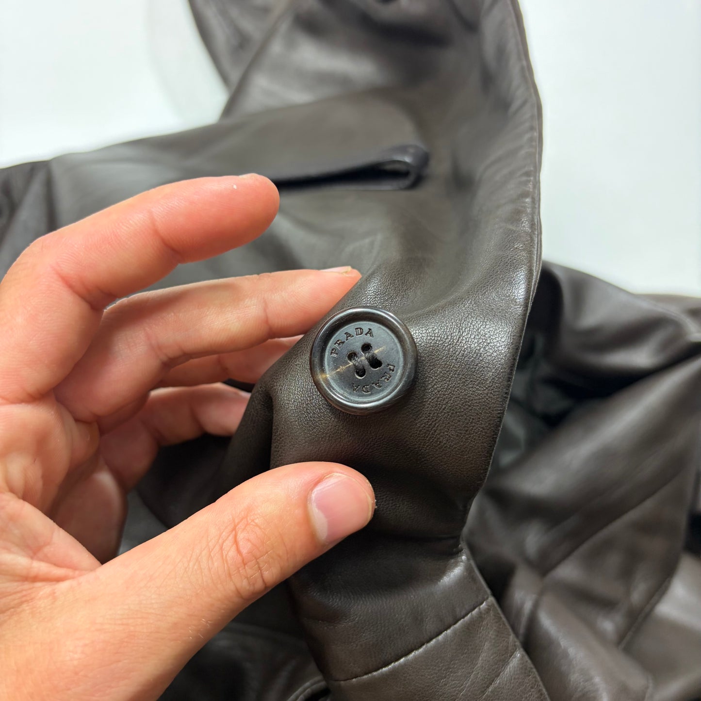 Prada Milano 1999 Runway Strap Detail Sunfade Trench Coat - IT54