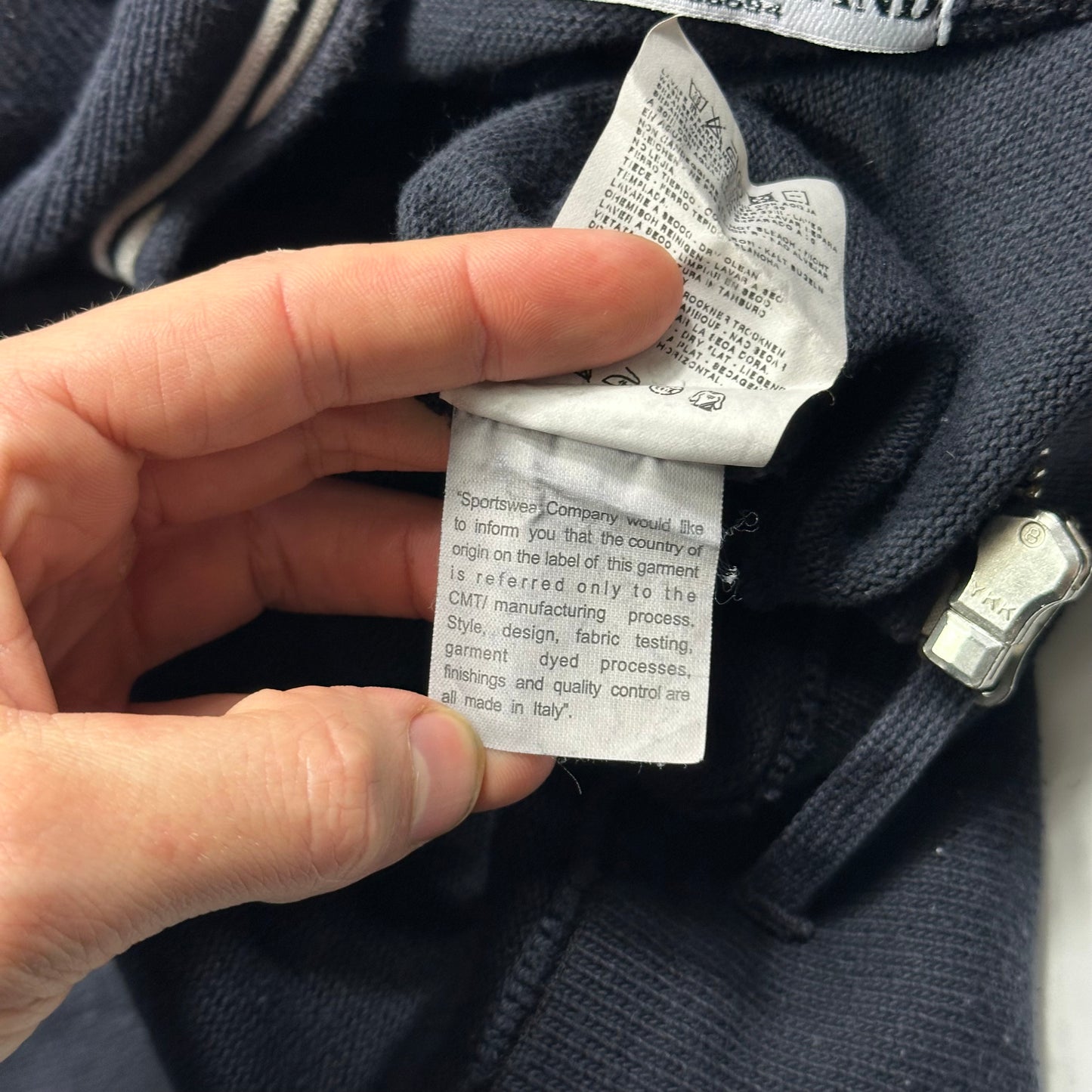 Stone Island SS07 Navy Striped Cotton Cardigan Jacket - M/L