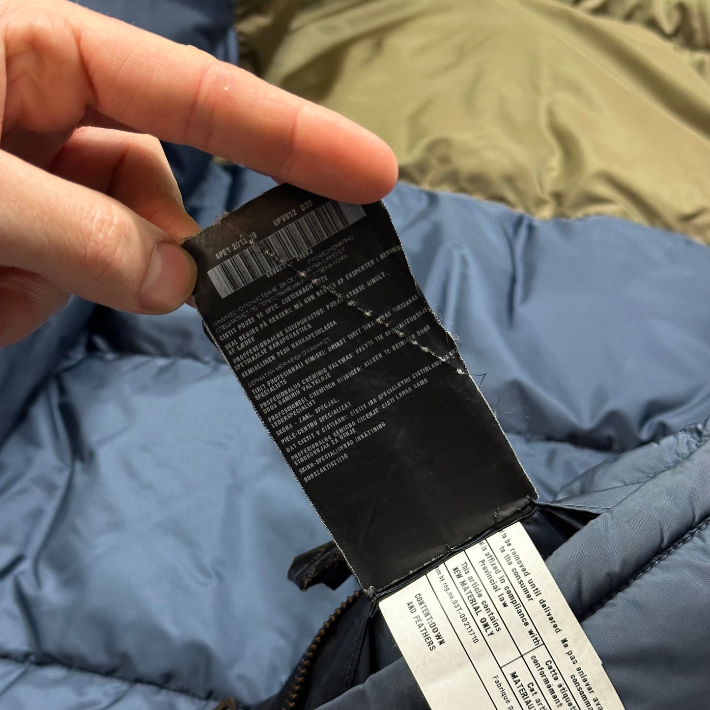 Prada Milano 2012 Leather Reversible Triangle Logo Nylon Puffer Jacket - L