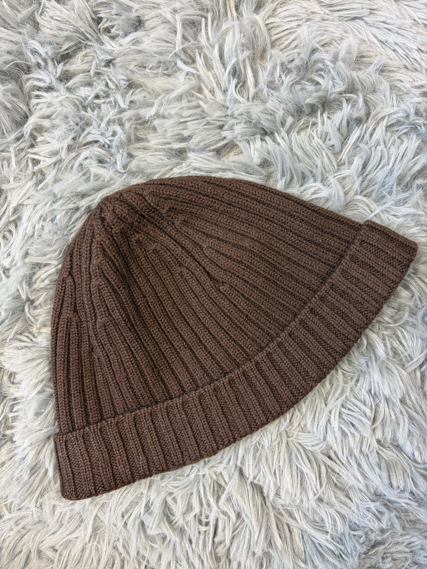 Prada Sport 00’s Brown Wool Ribbed Fisherman’s Beanie