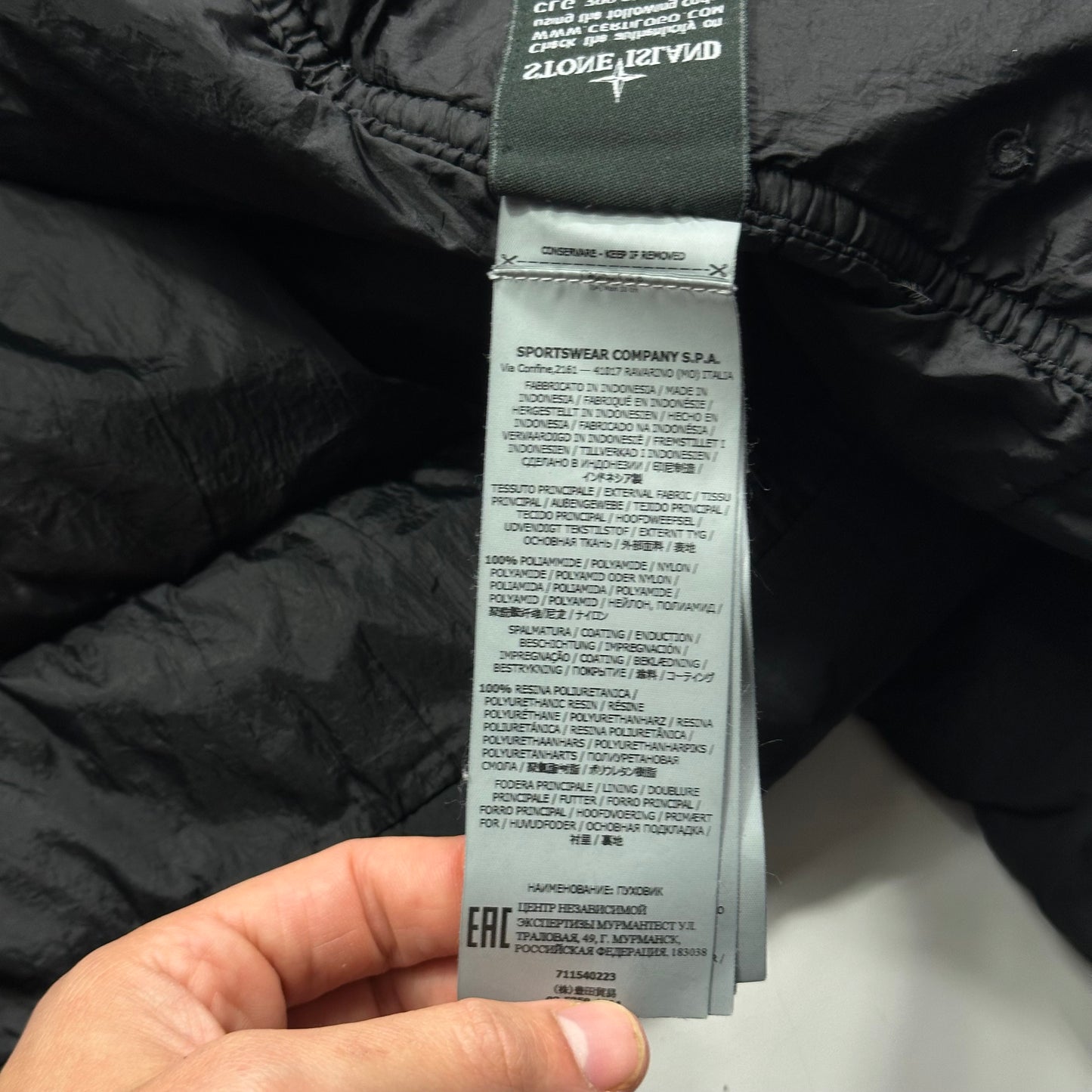 Stone Island AW19 Crinkle Reps NY Down Puffer Jacket - M