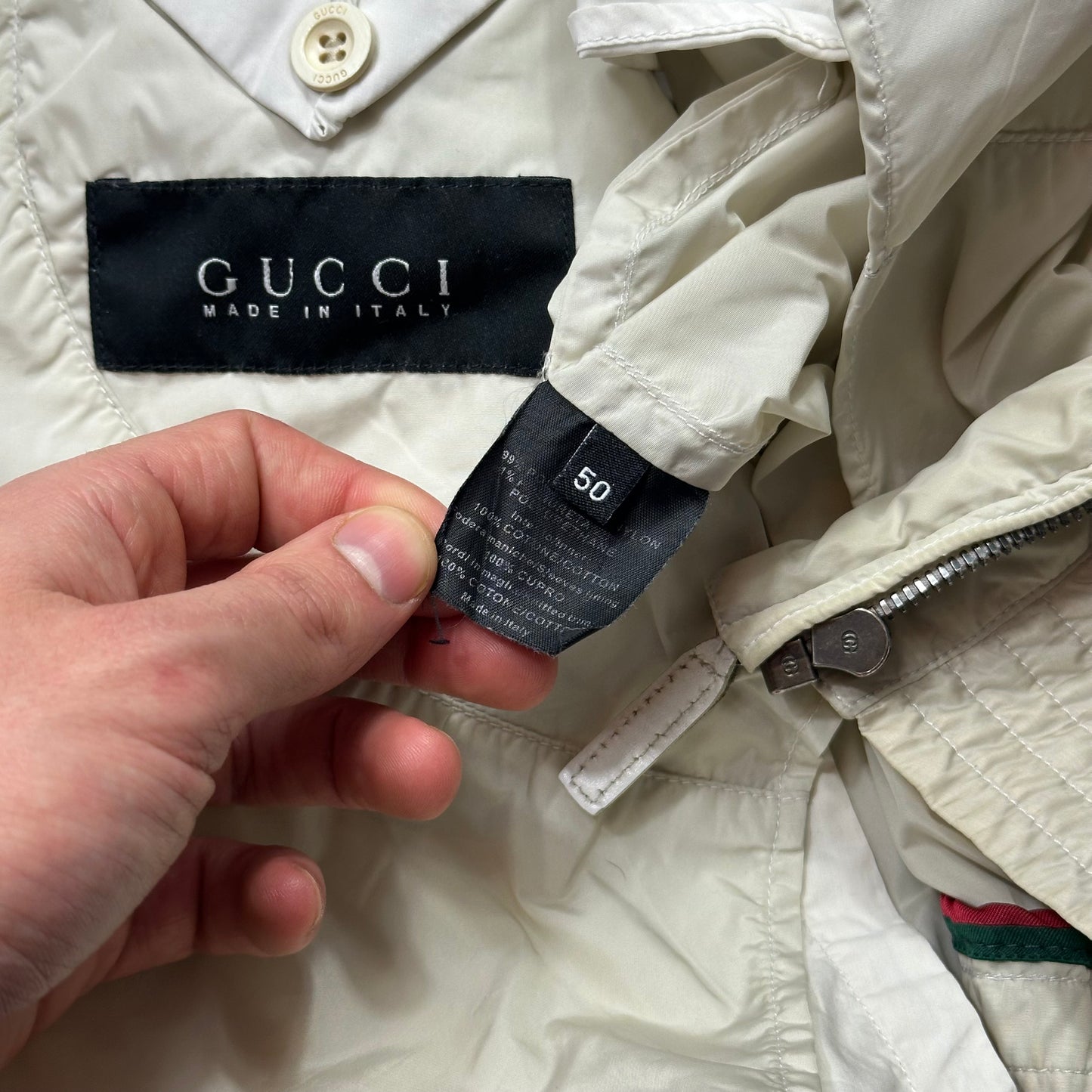 Gucci by Tom Ford 00’s Nylon Military Web Bomber Jacket - M/L