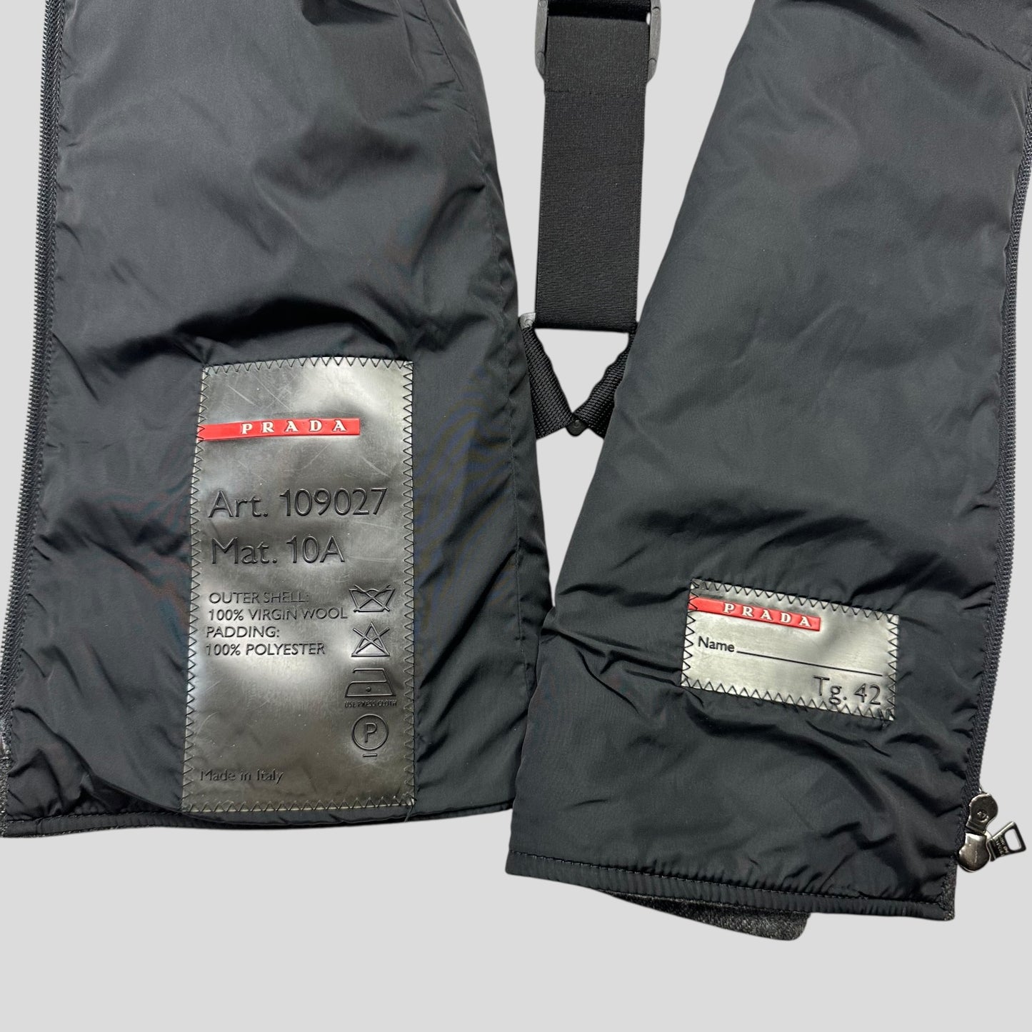 Prada Sport AW99 Technical Wool Ninja Harness Vest - IT42 (S)