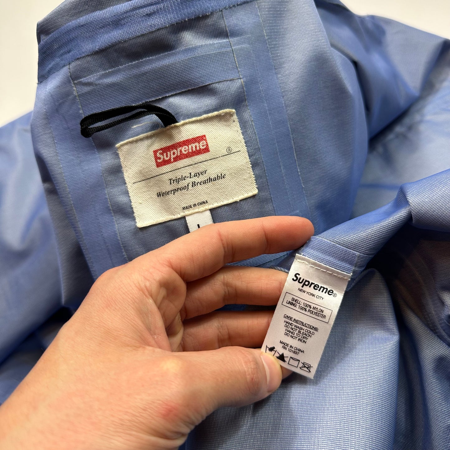 Supreme FW14 3M Taped Seam Reflective Skepta Jacket - L