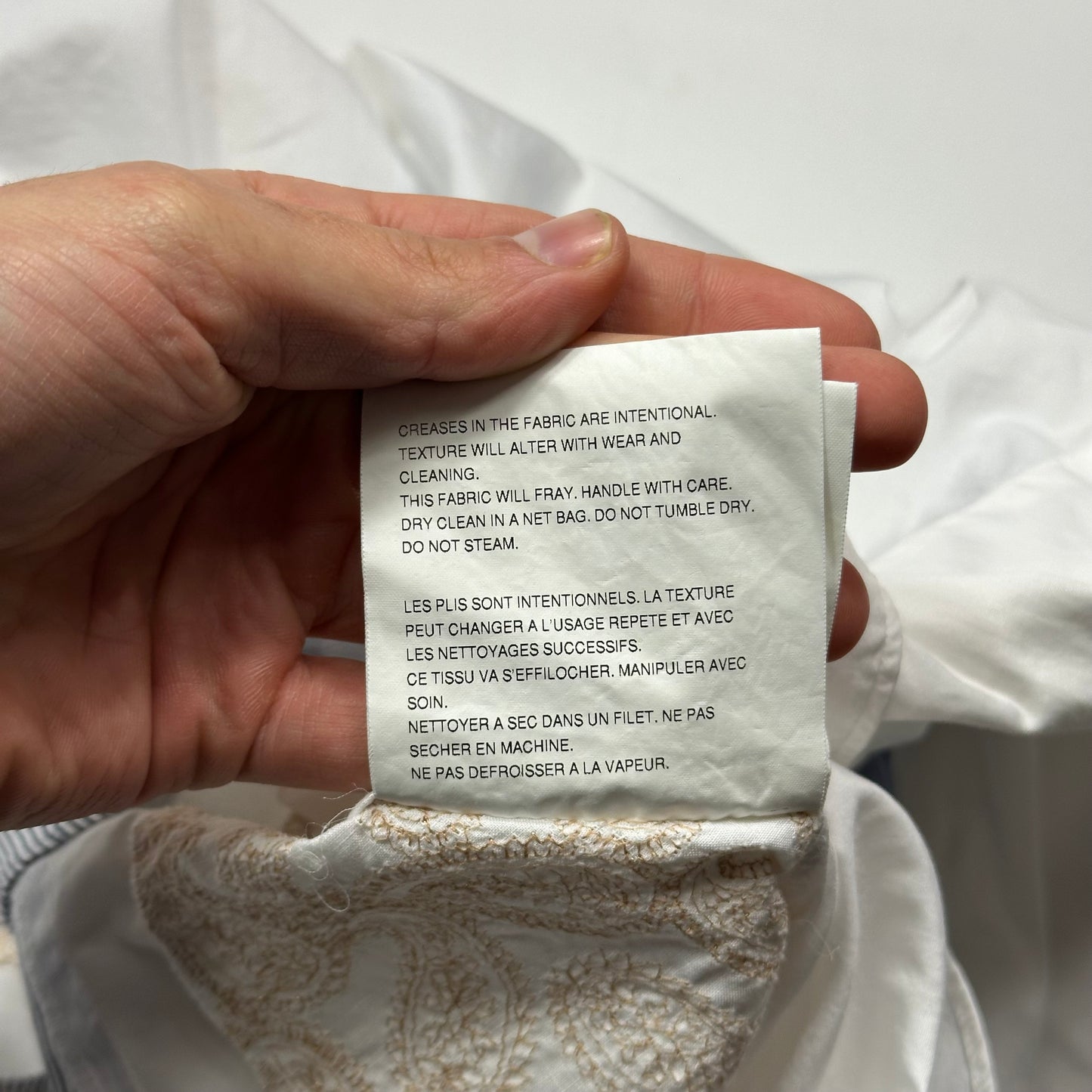 Comme Des Garçons Homme 2003 Patchwork Metallic Embroidered Shirt - M