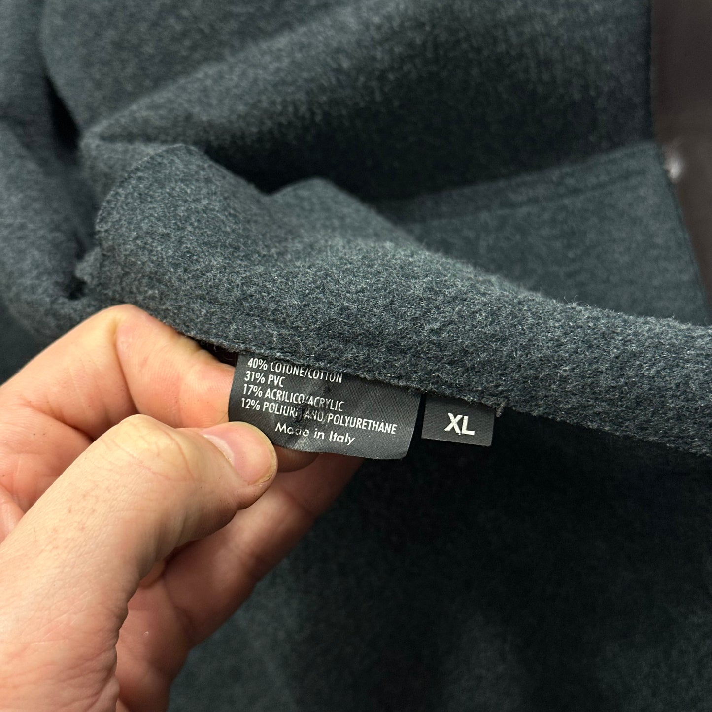 Neil Barrett AW00 PVC & Wool Leather Like Moto Jacket - L/XL