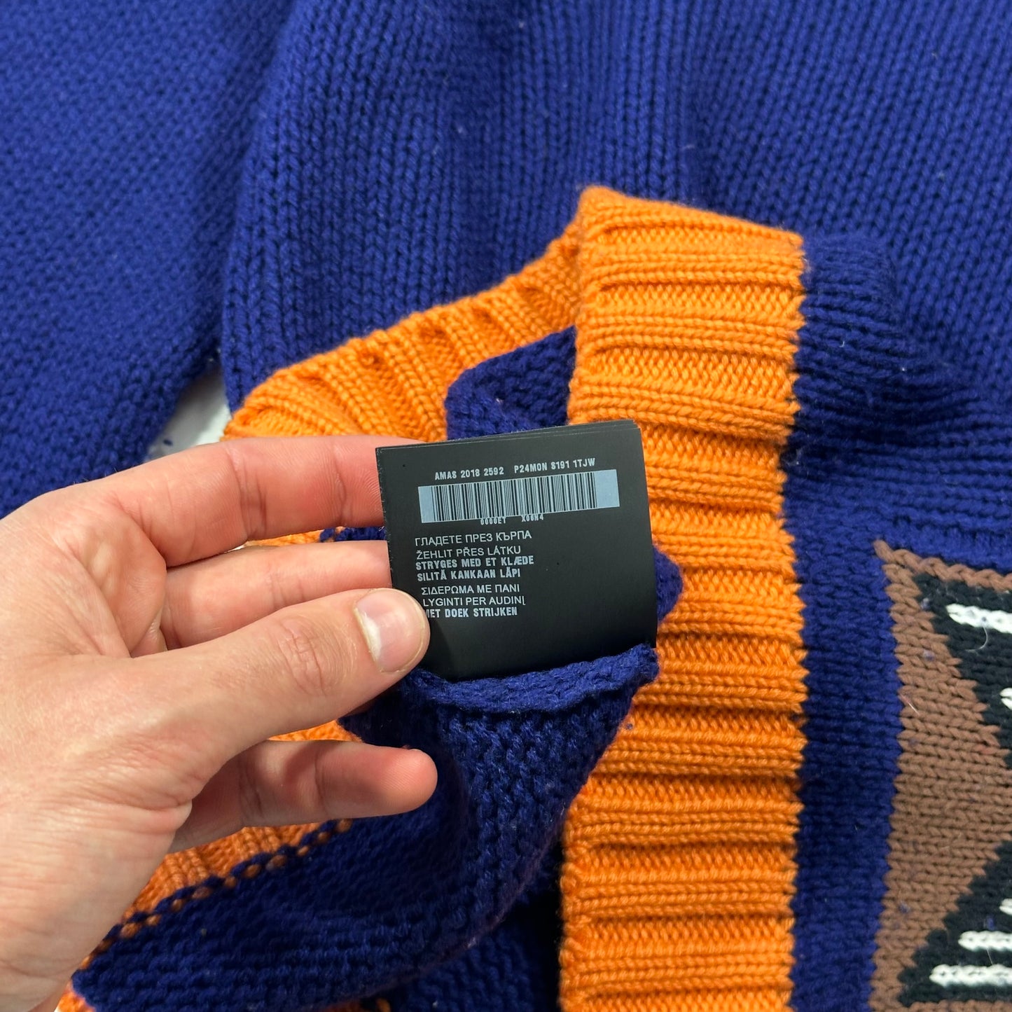 Prada Milano 2018 Intarsia Cashmere Chunky Race Logo Knit - IT42 (S)