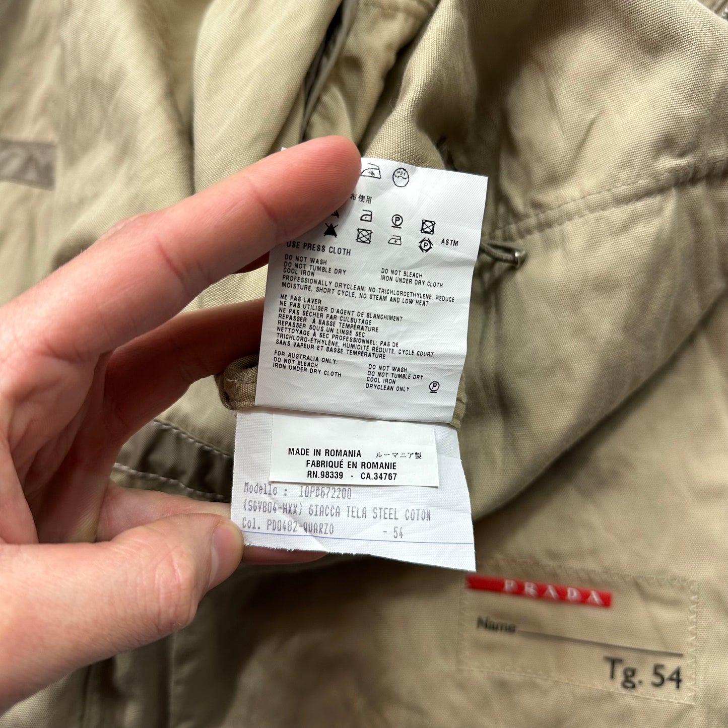 Prada Sport 00’s Cotton & Metal Multipocket Moto Field Jacket - IT54 (L)