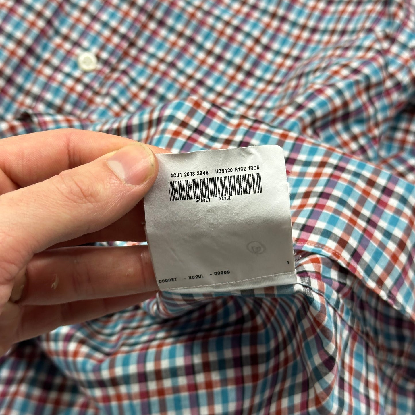 Prada 2018 Neo-plaid Micro Check Longsleeve Shirt - M