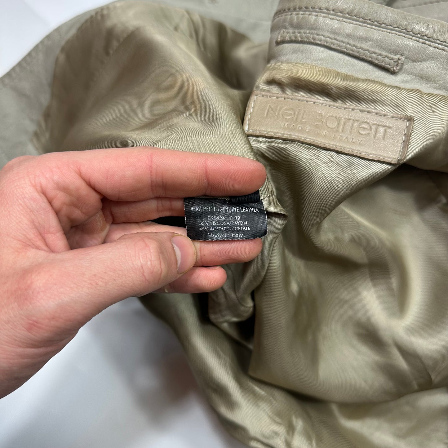 Neil Barrett 00’s Brad Pitt Leather Multipocket Moto Jacket - XS/S