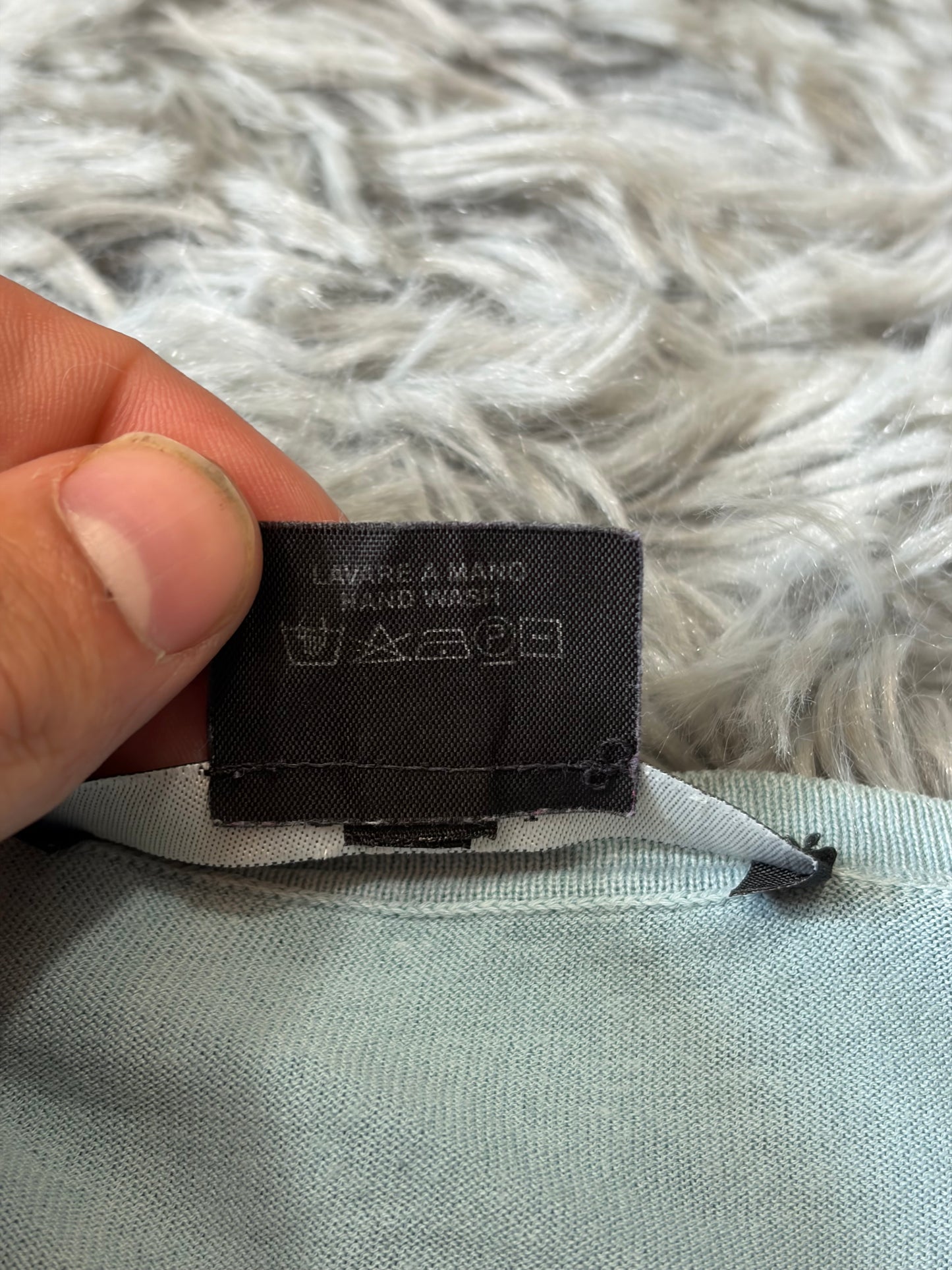 Gucci by Tom Ford 00’s Aqua Blue Light Cotton Knit Jumper - M/L
