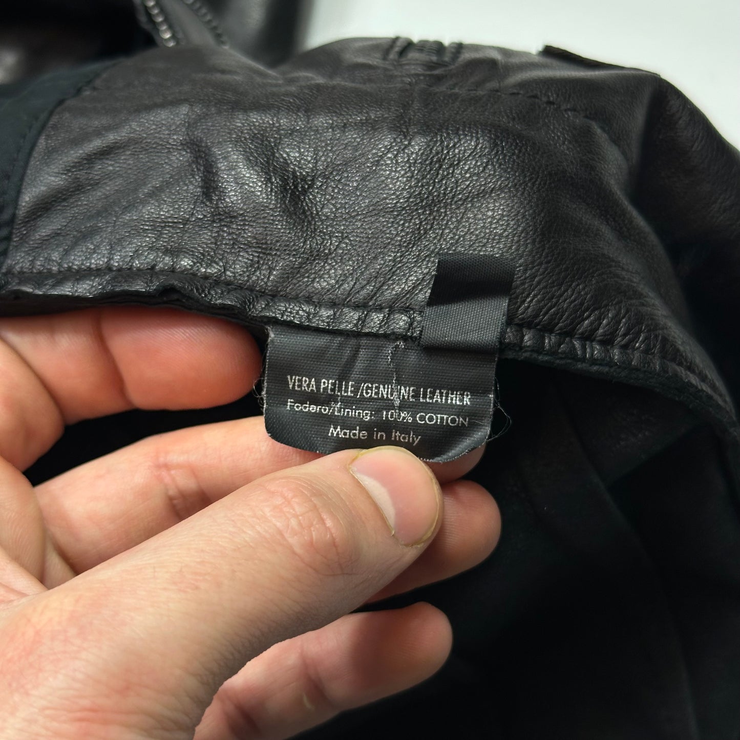 Neil Barrett 00’s Multi Zip Detailed Leather Flight Jacket - M