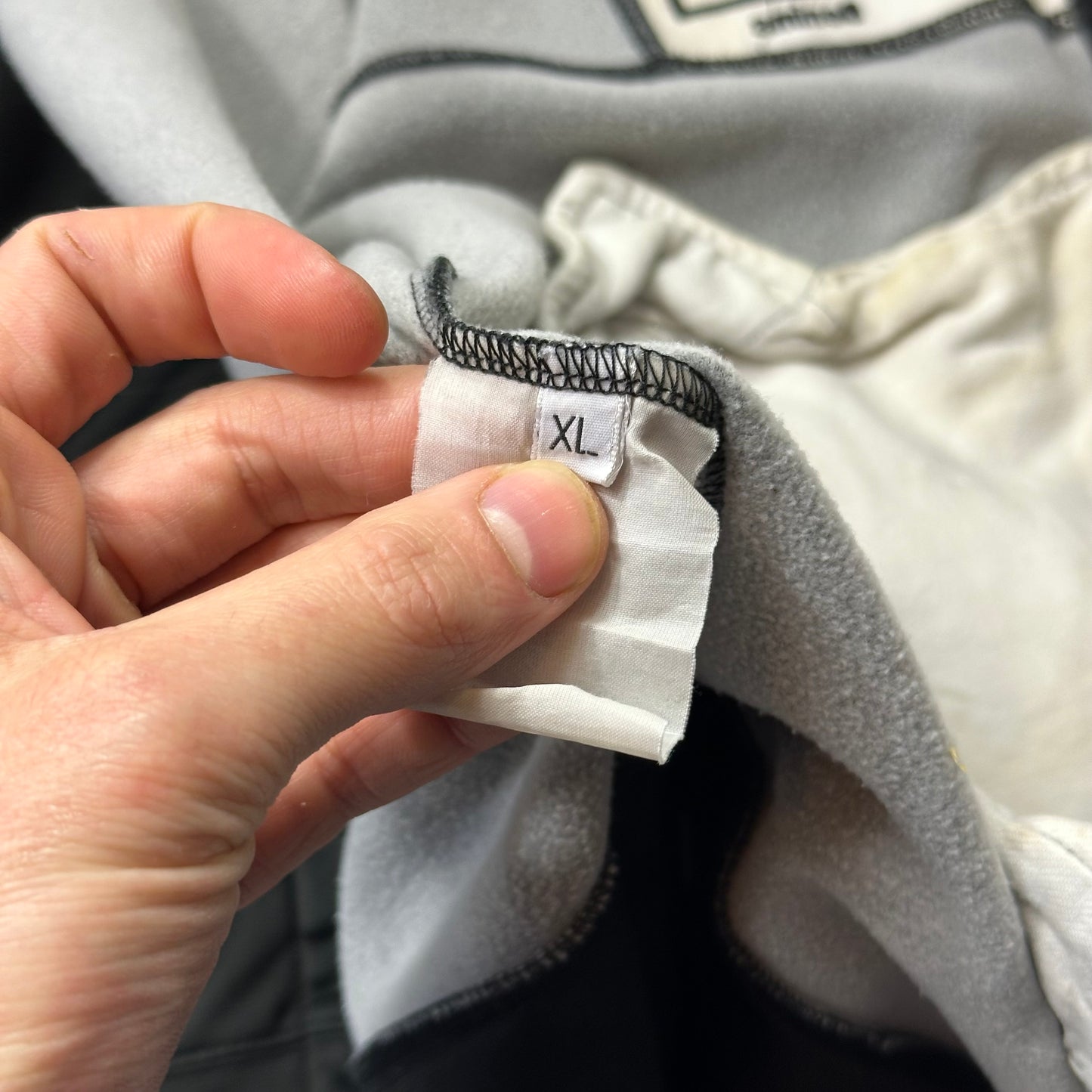 Stone Island AW04 Denims Spellout Logo Black Track Jacket - L