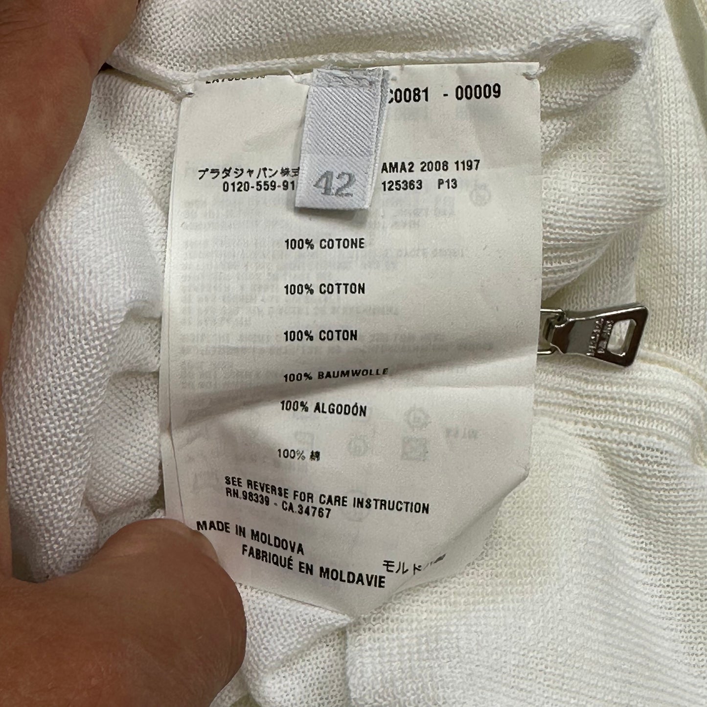 Prada Sport 2008 Zip-up Knit Vest Top - 10-12