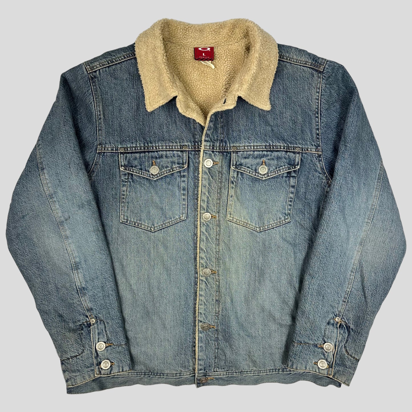Oakley 00’s Sherpa Lined Denim Jacket - XL