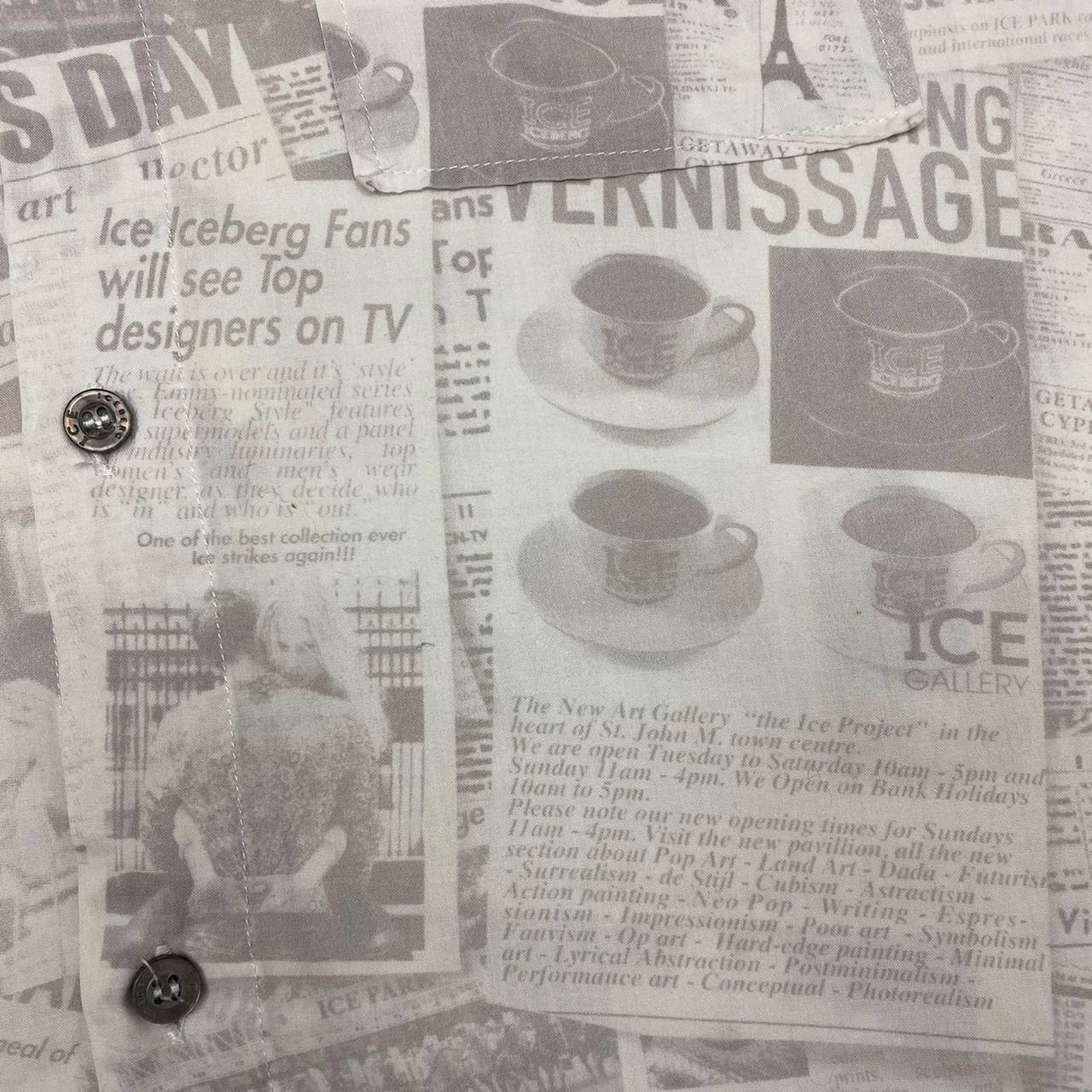 Iceberg Icejeans Newspaper Shirt - M