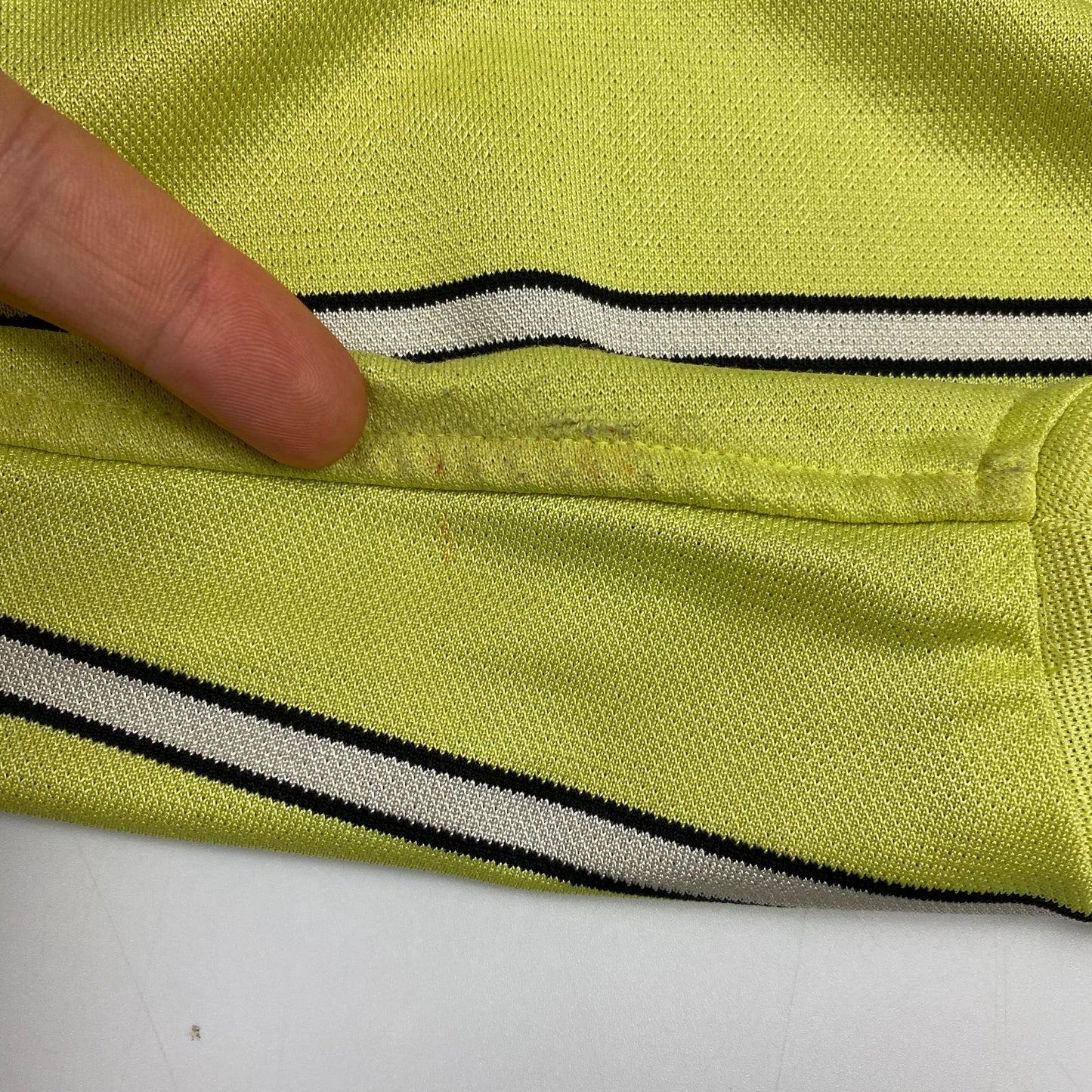 Nike 90’s Striped Swoosh Neon Tee - L