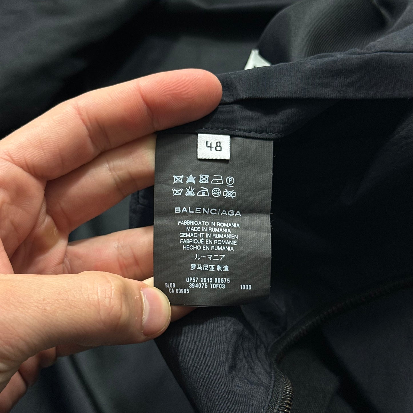 Balenciaga SS15 Wool Pocket Gabardine Nylon Work Jacket - M