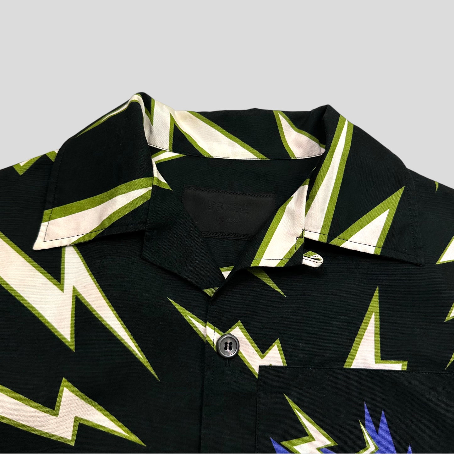 Prada x Frankenstein FW19 Boxy Lightning Shirt - XS (S/M)