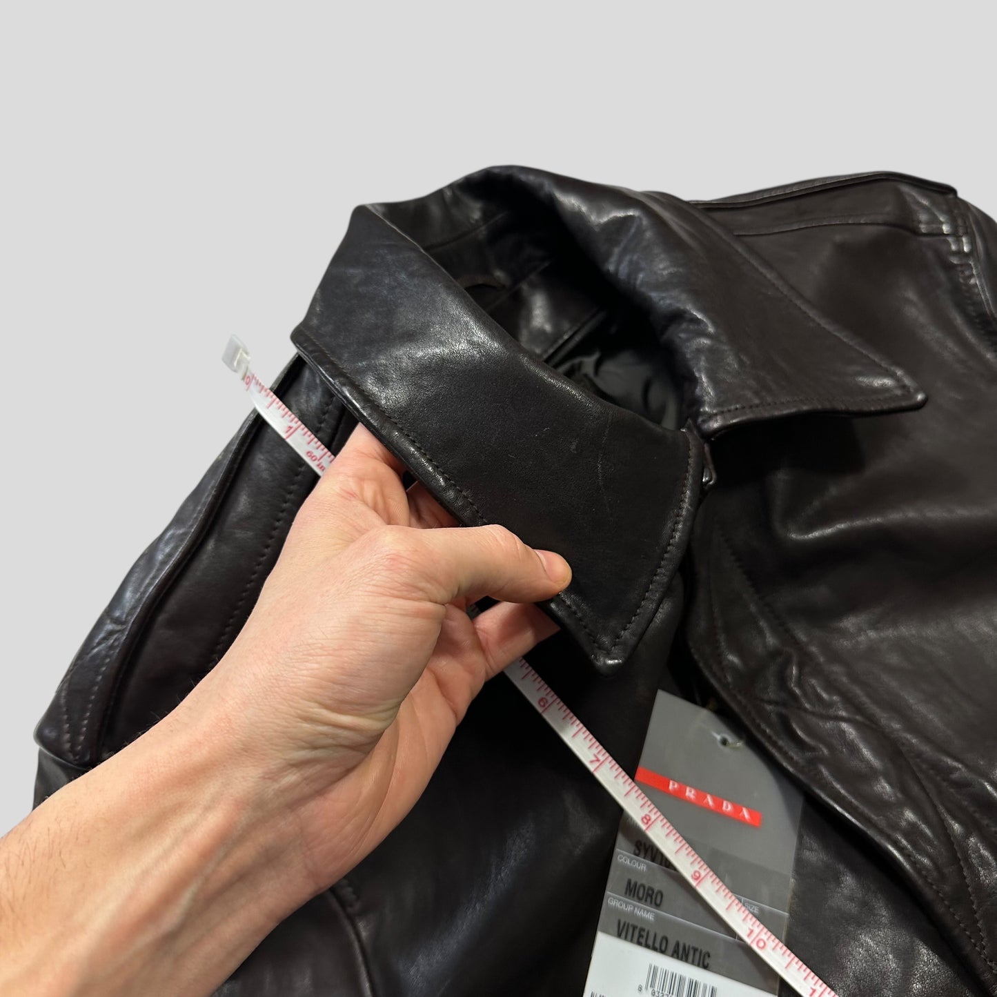 Prada Sport 2007 Leather Logo Antique Finish 2 in 1 Sherpa Flight Jacket - IT50 (M)