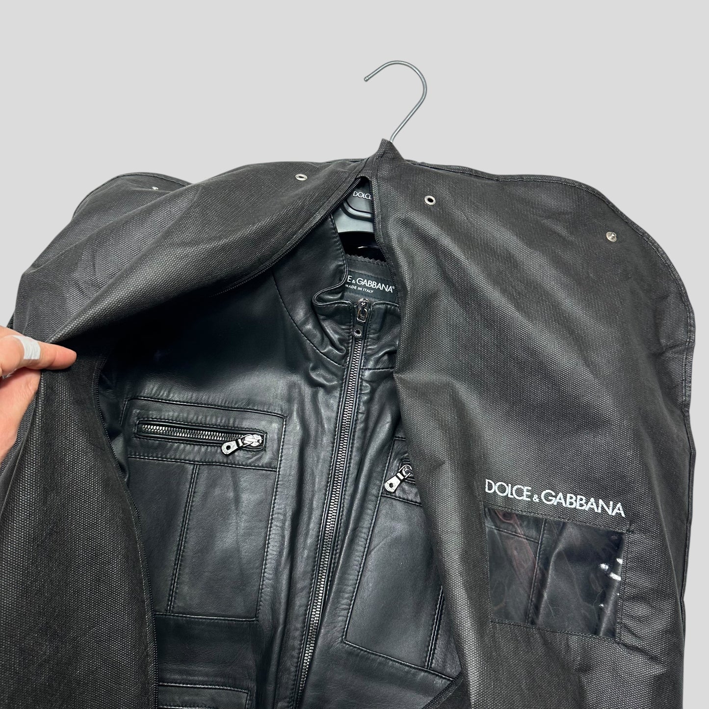 Dolce & Gabbana 00’s Multipocket Lambs Leather Cargo Bomber Jacket - IT56 (XL)